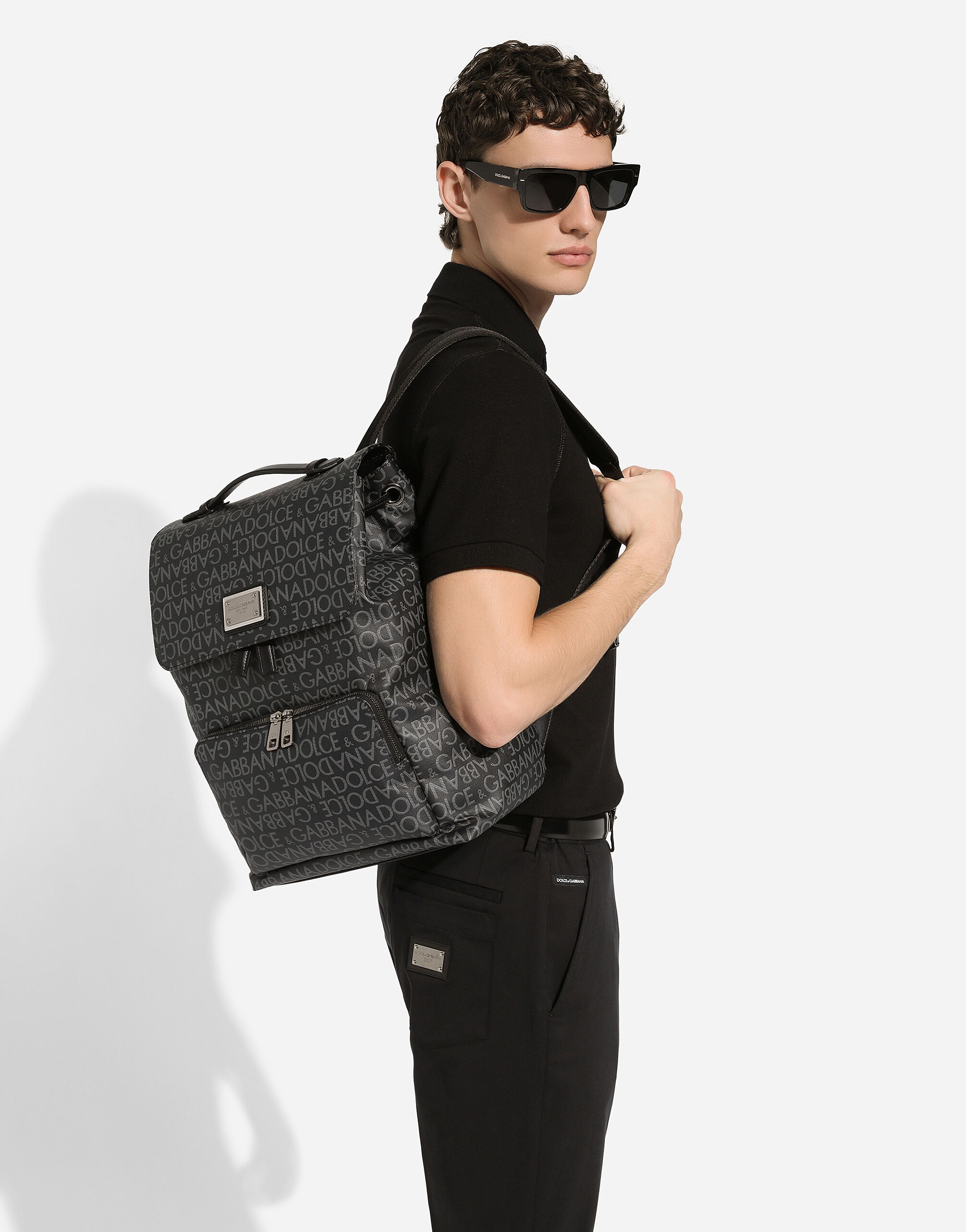 Coated jacquard backpack - 2