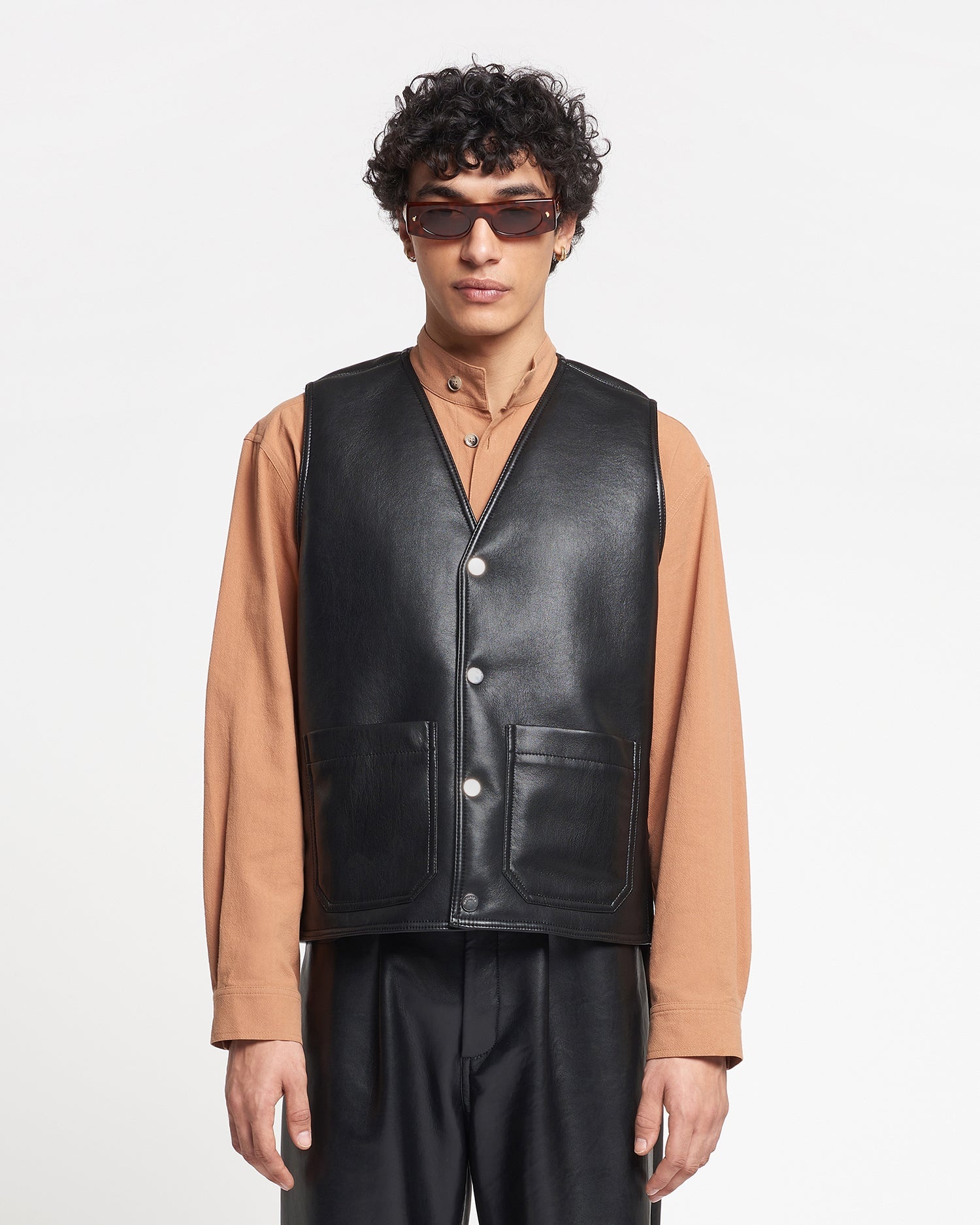 Regenerated Leather Vest - 2