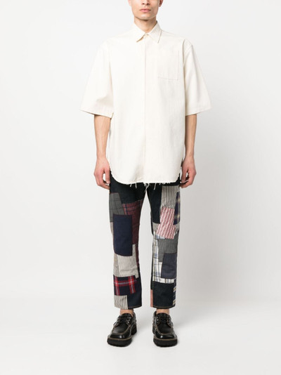 Junya Watanabe MAN patchwork-detailing straight-leg jeans outlook