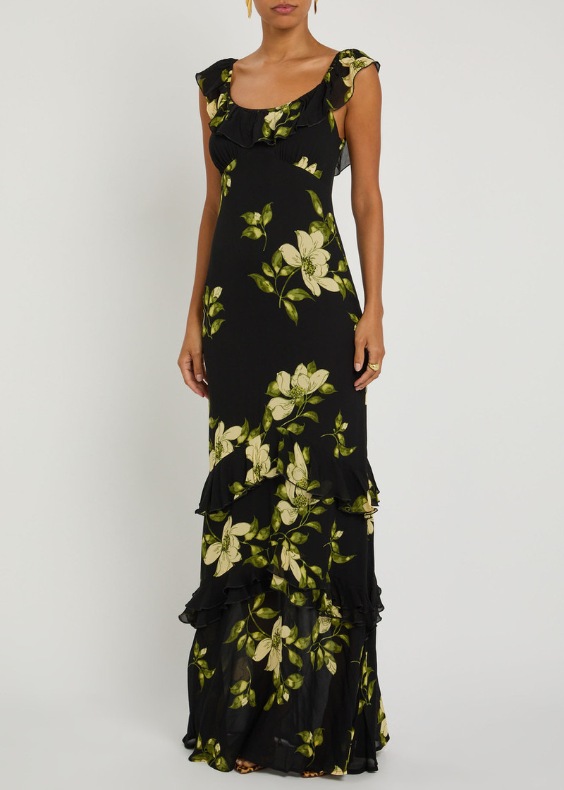Reformation Reformation Tripoli Floral-print Silk-georgette Maxi Dress outlook