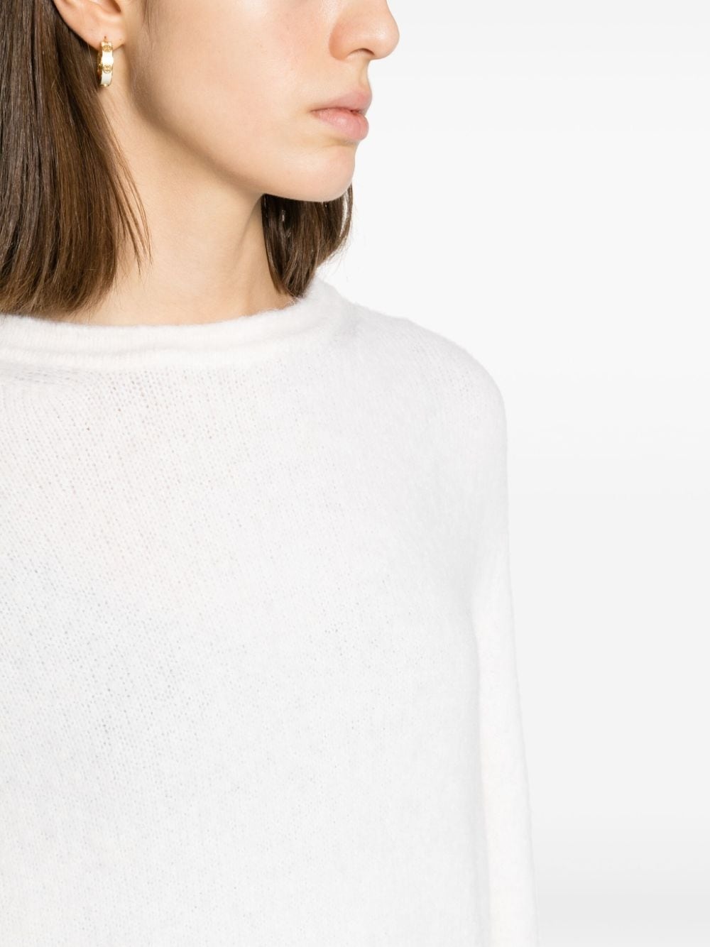 round-neck textured jumper - 5