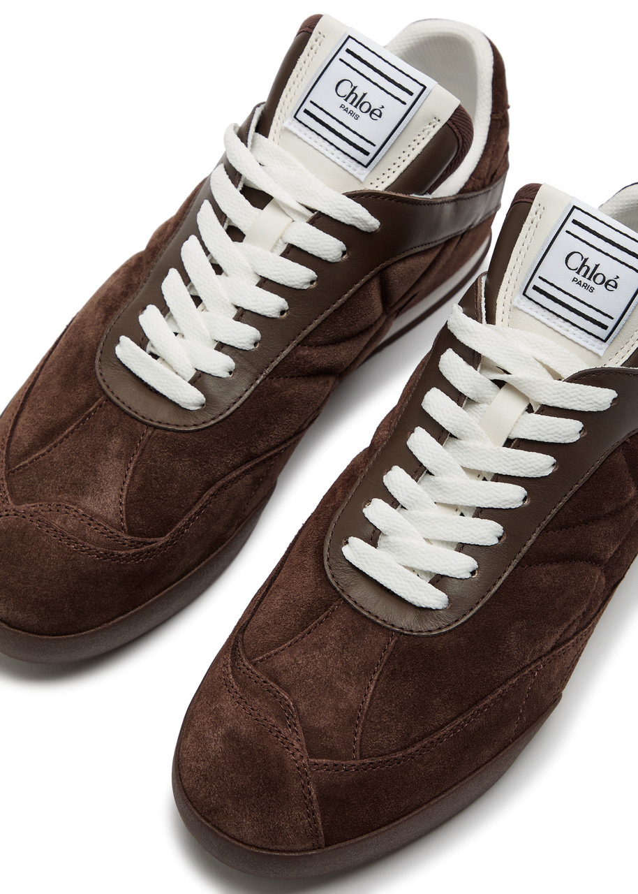Chloe Kick Quilted Suede Sneakers - 3