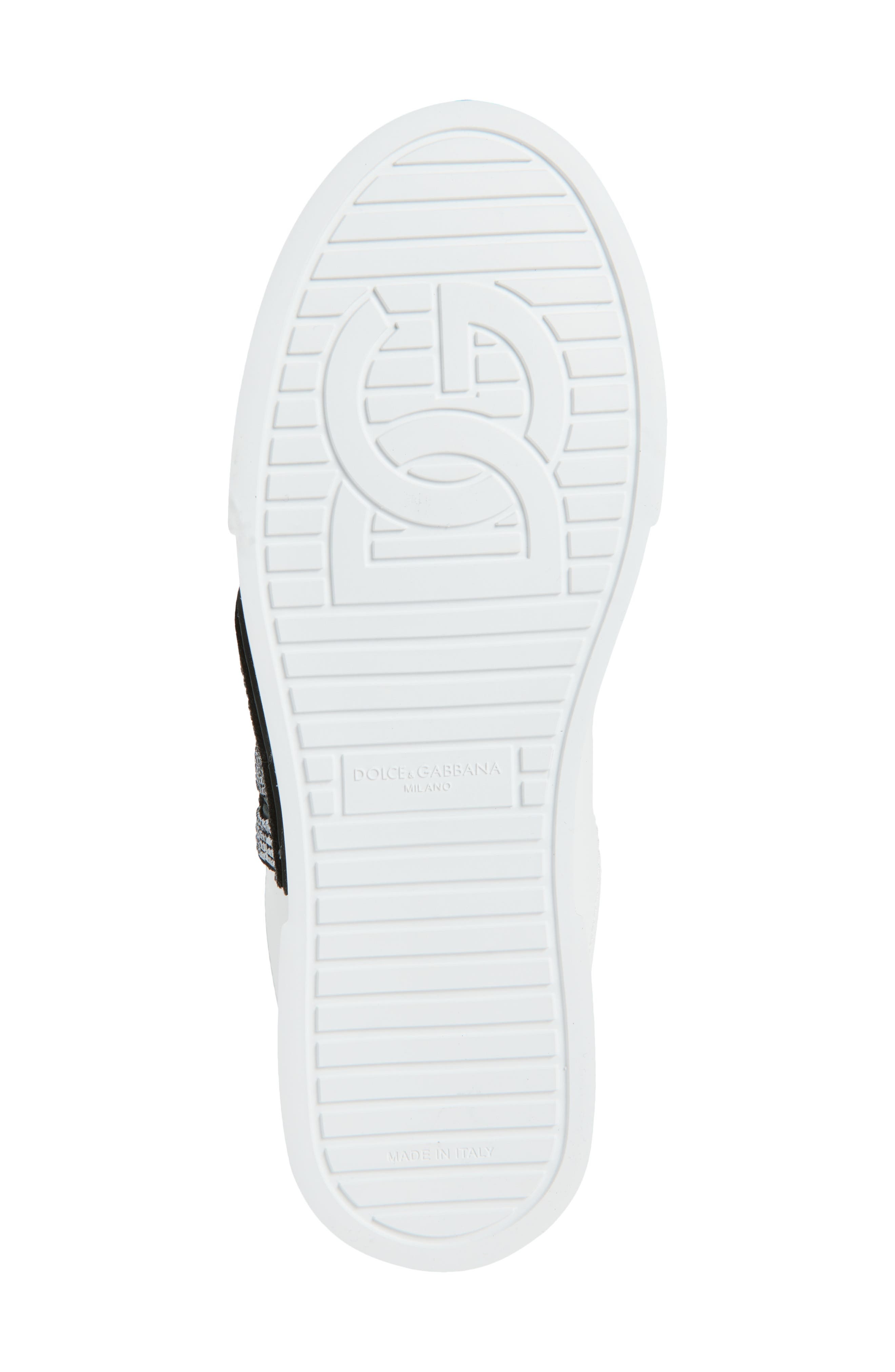 Dolce&Gabbana Portofino Embellished DG Sneaker in 89697 Bianco/Nero at Nordstrom - 6