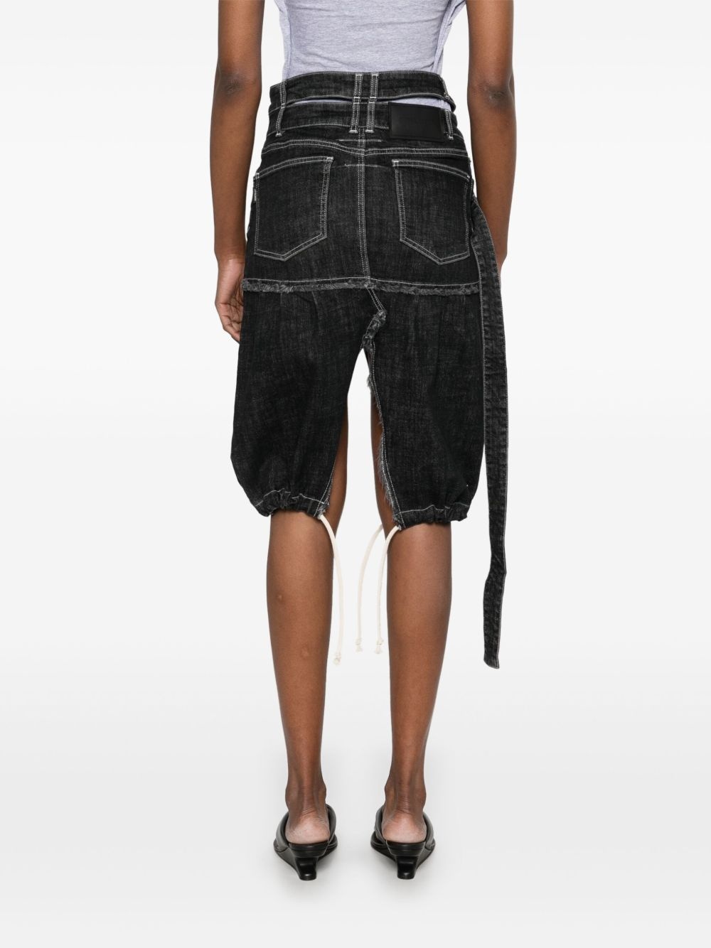 wrap denim skirt - 4