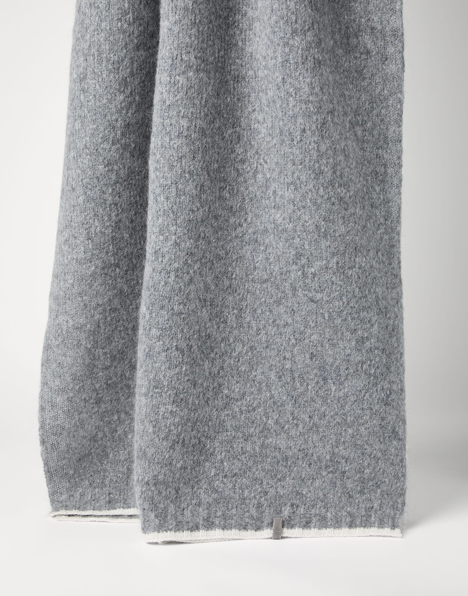 Wool and mohair scarf with monili - 1