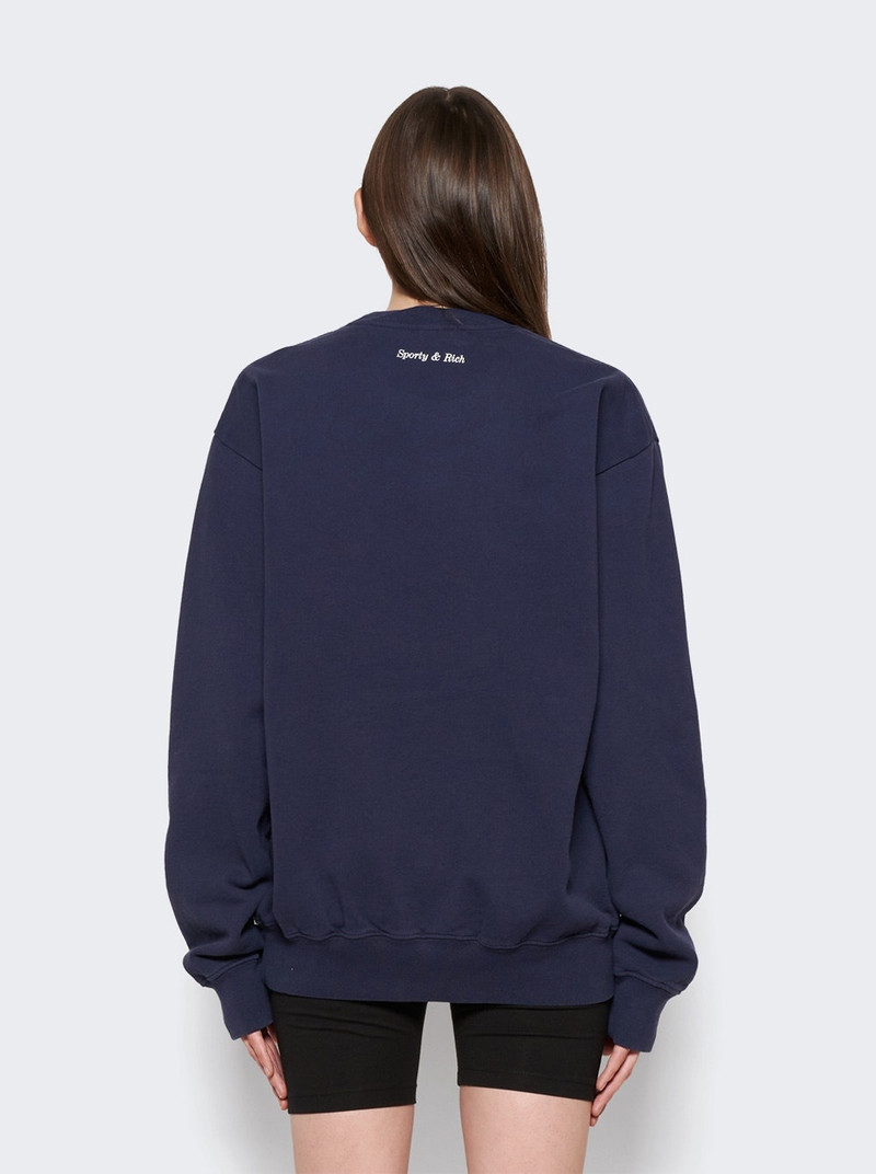Wellness Boucle Crewneck Navy And White 5