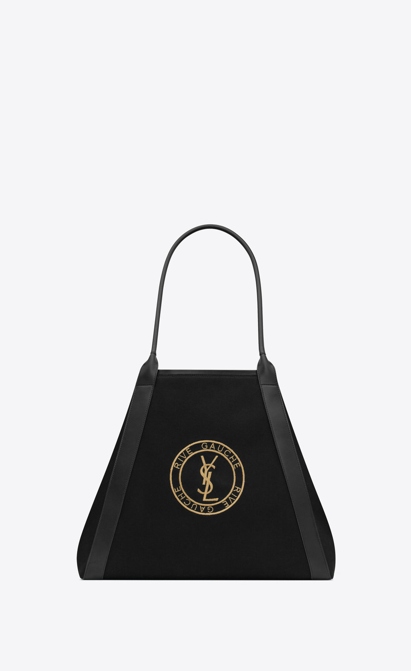 SAINT LAURENT rive gauche tote bag in canvas outlook