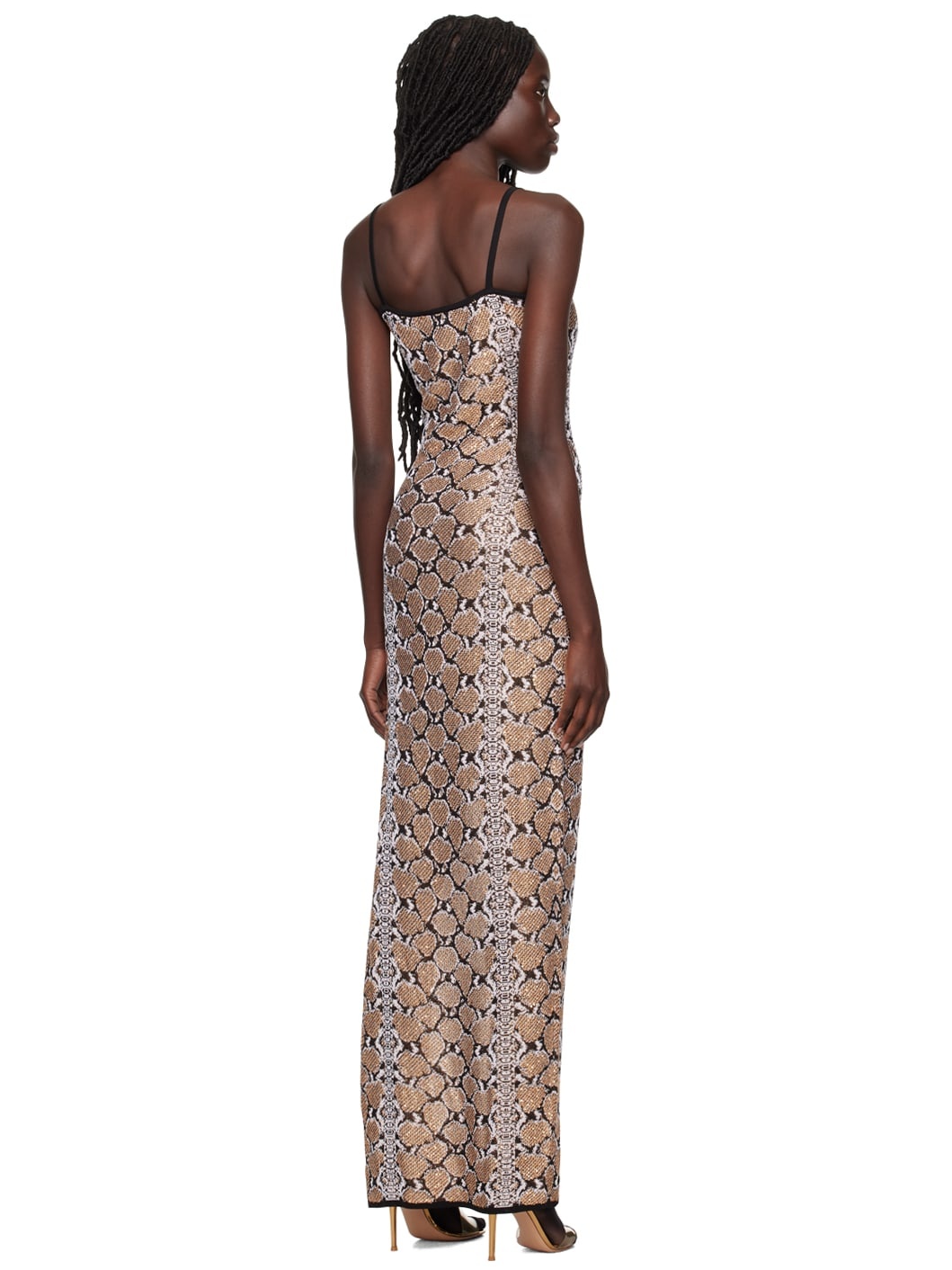 Gold Snakeskin Maxi Dress - 3