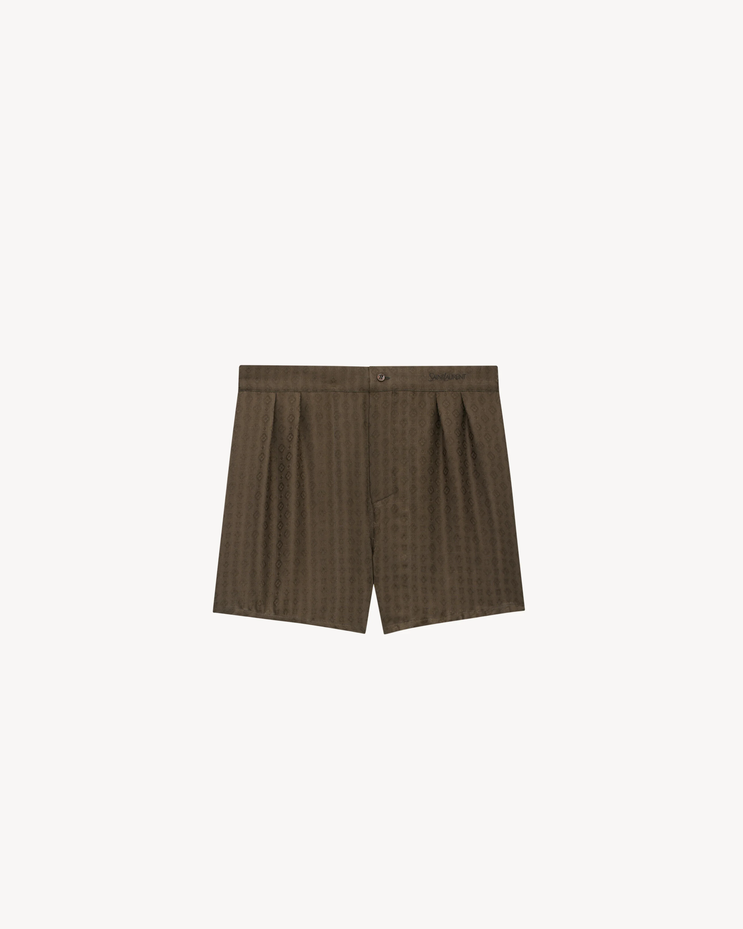 SAINT LAURENT PAJAMA SHORTS IN SILK TWILL - 1