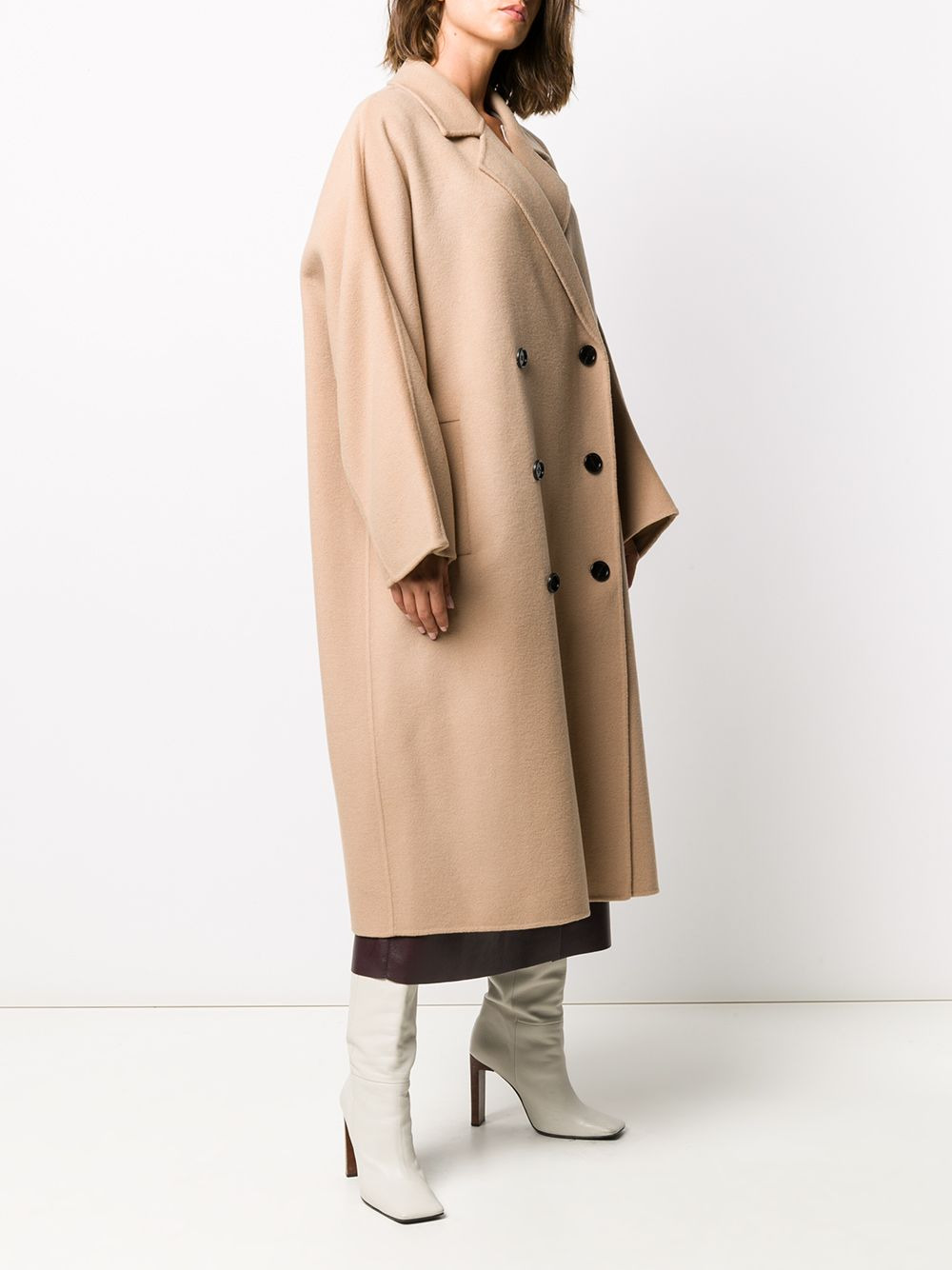 oversized double-breasted coat - 3