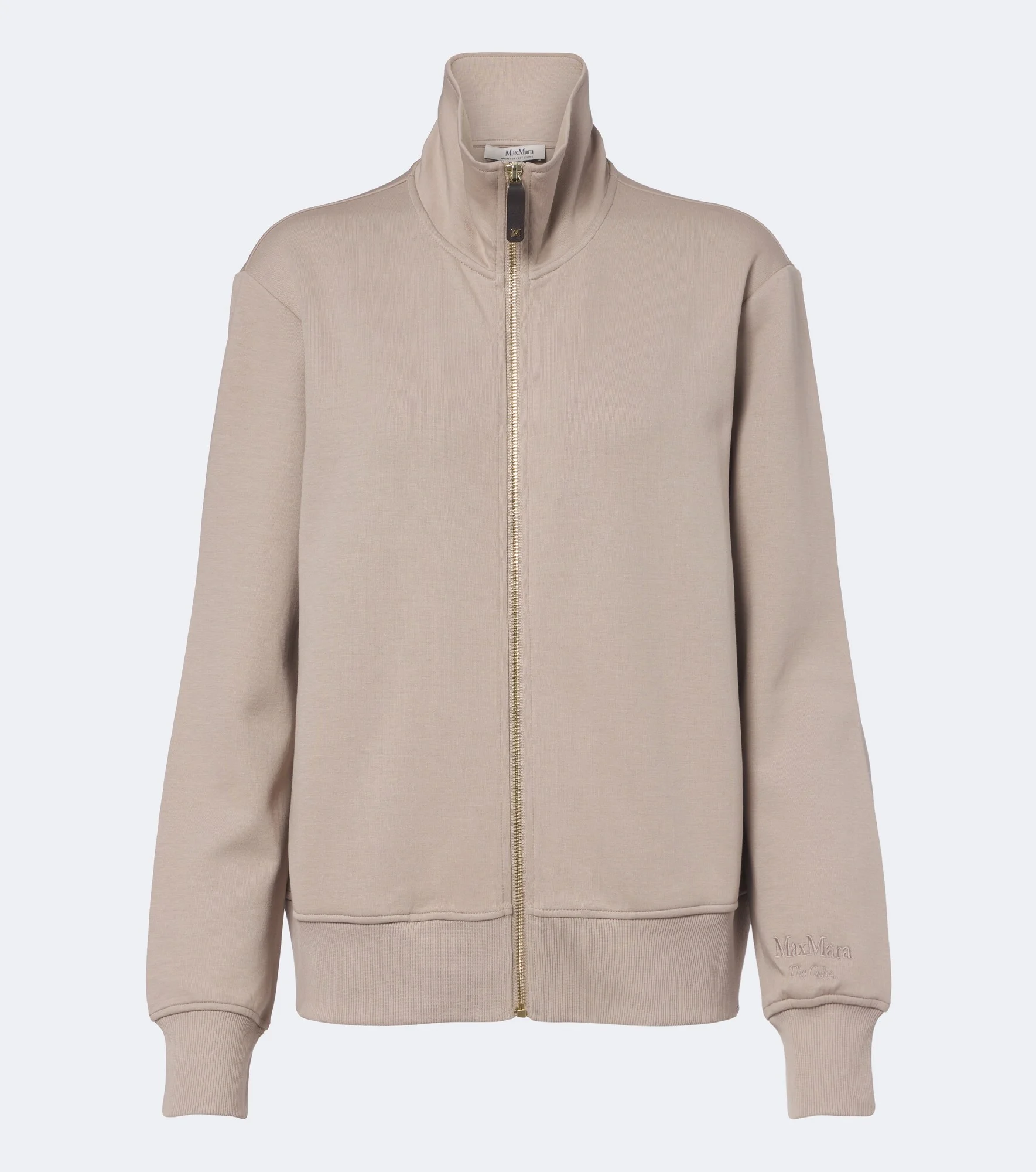 Cotton-blend zip-up sweatshirt - 1