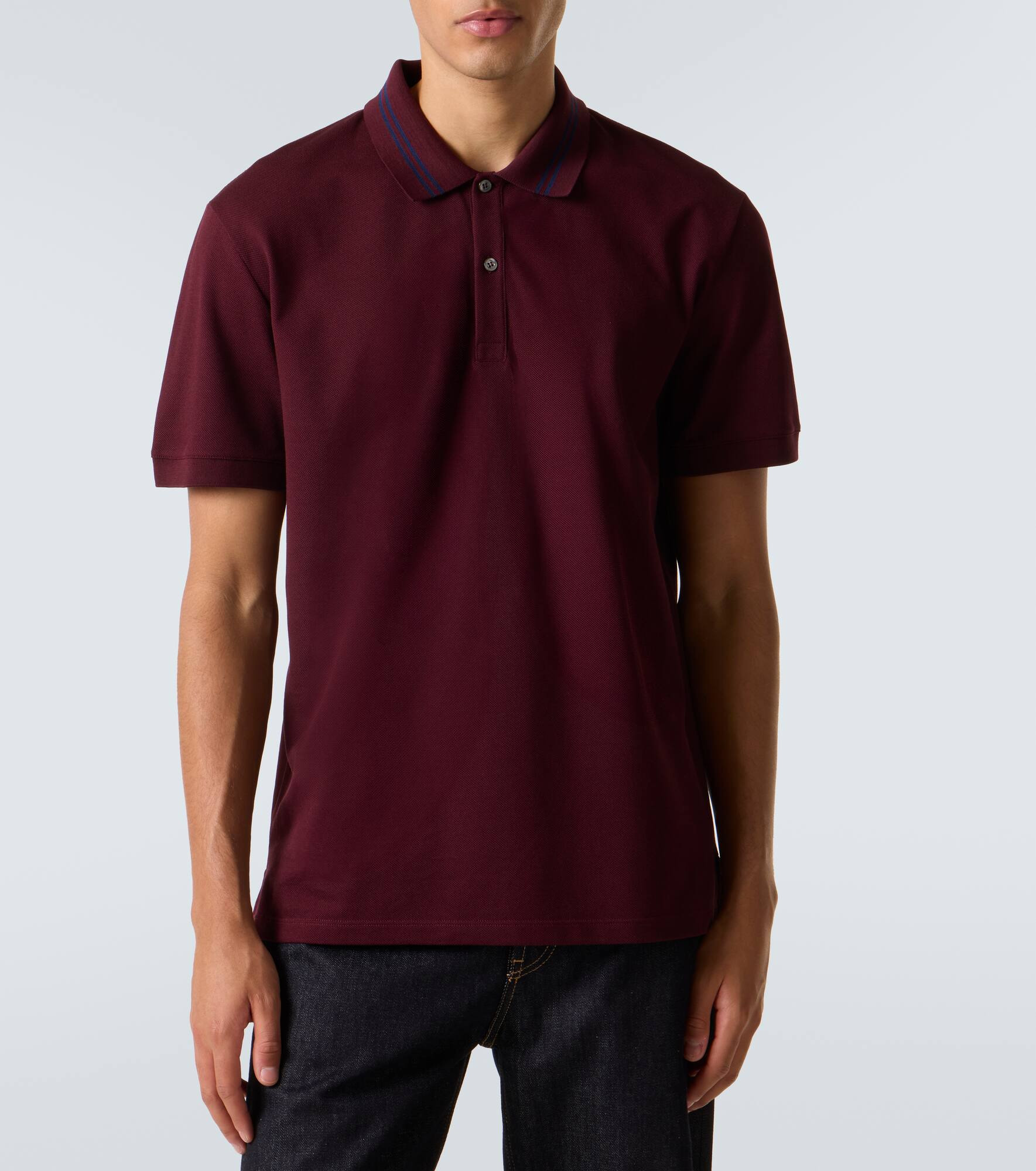 Cotton piqué polo shirt - 3