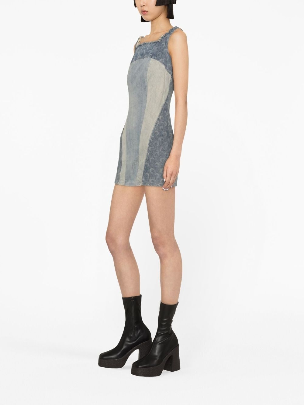 Marine Serre Regenerated denim minidress | farfetch | REVERSIBLE