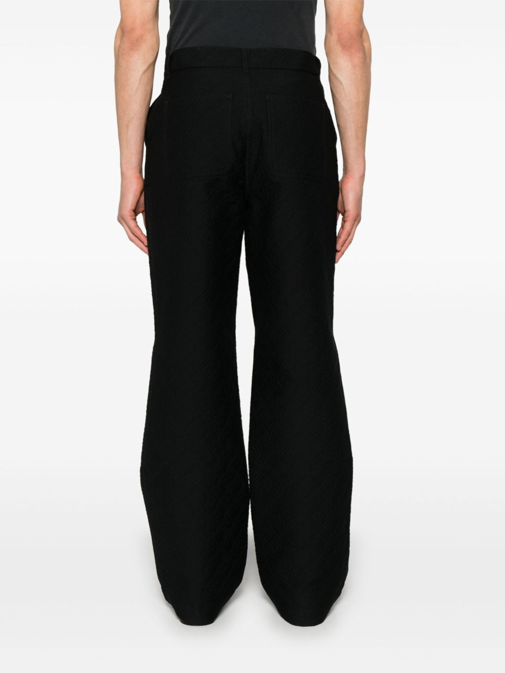 jacquard cargo trousers - 4