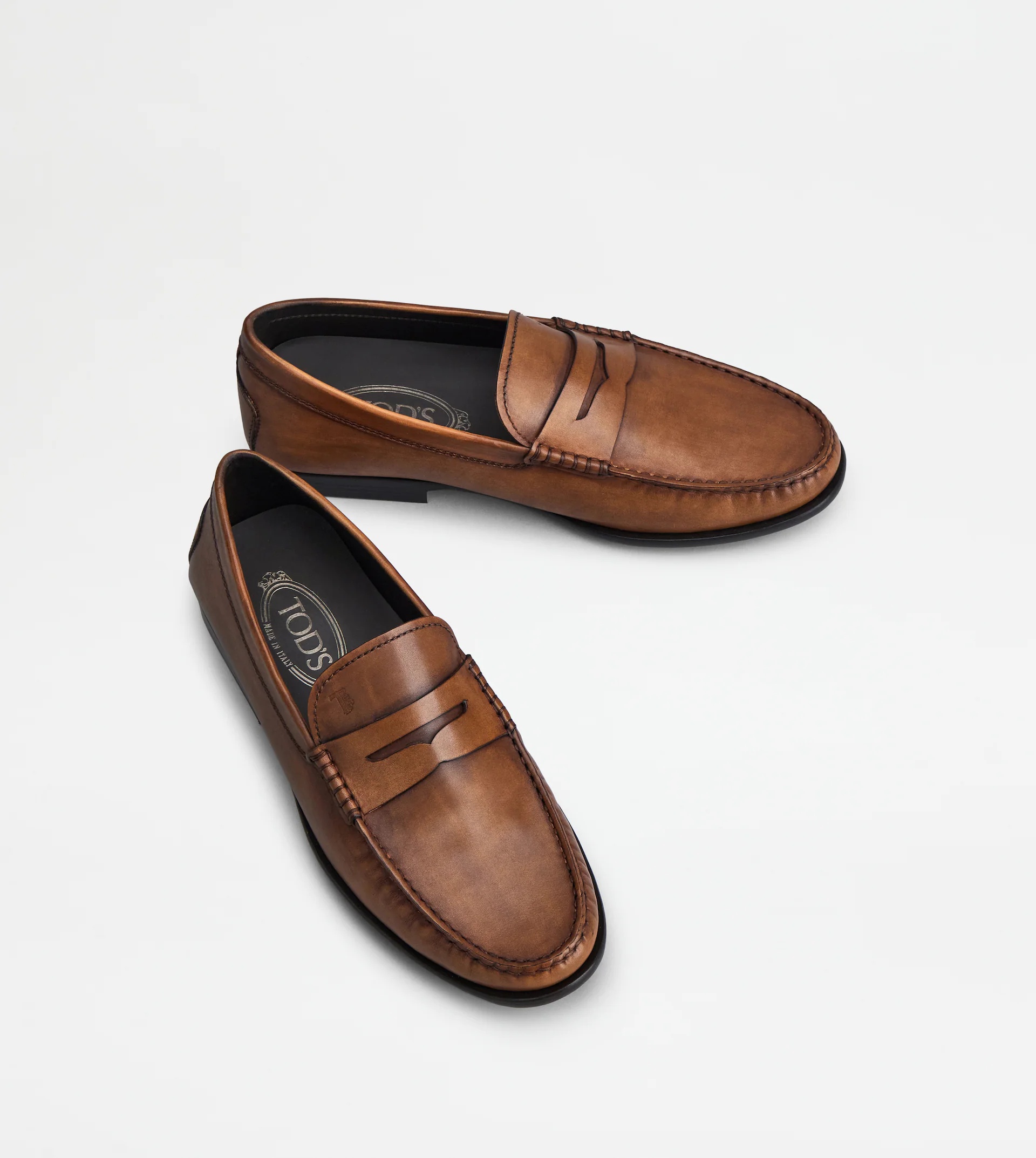 LOAFERS IN LEATHER - BROWN - 3