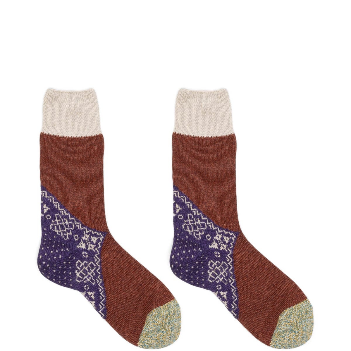 96 YARNS WOOL HEEL BANDANA SOCKS - 1