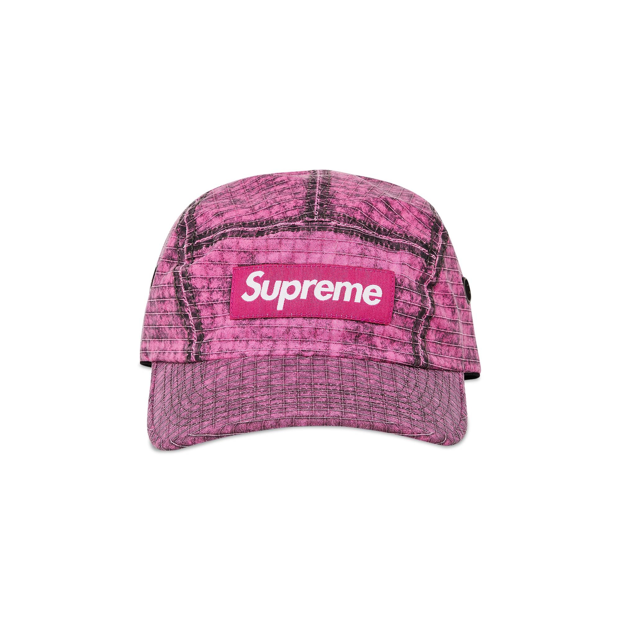 Supreme Distressed Ripstop Camp Cap 'Pink' - 1