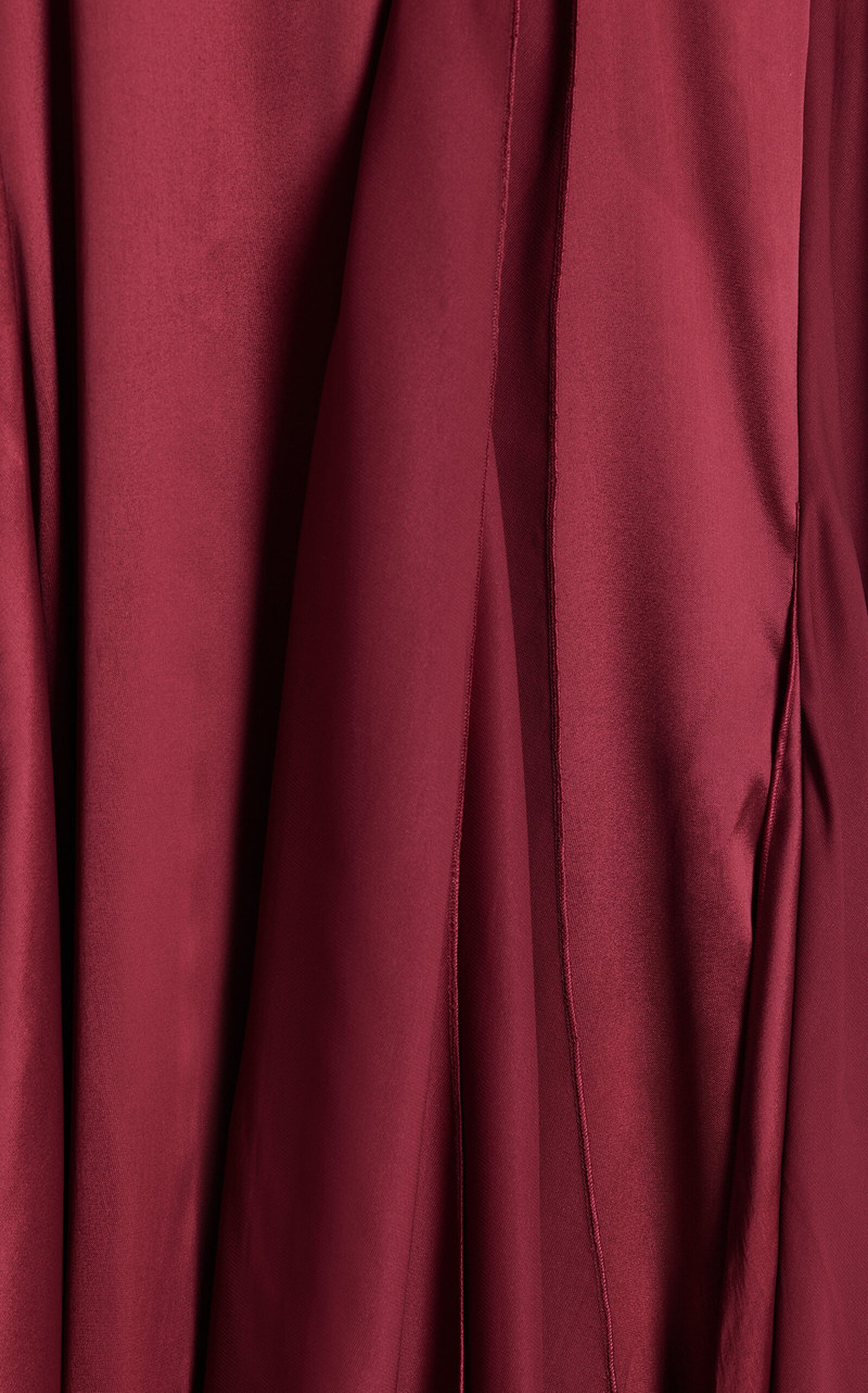 Josef Pleated Georgette Gown red 5