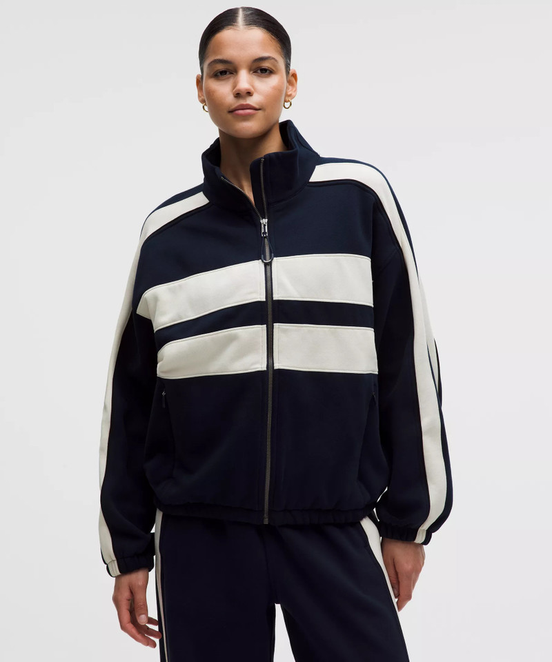 Women's Steady State Oversized Funnel Full Zip *Stripe 1