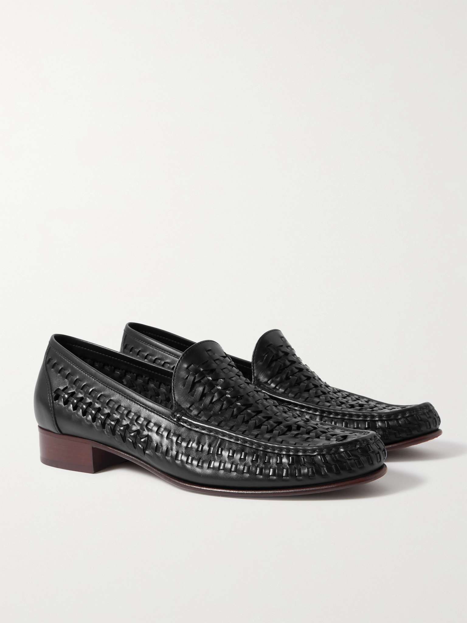 Swann Woven Leather Loafers - 4