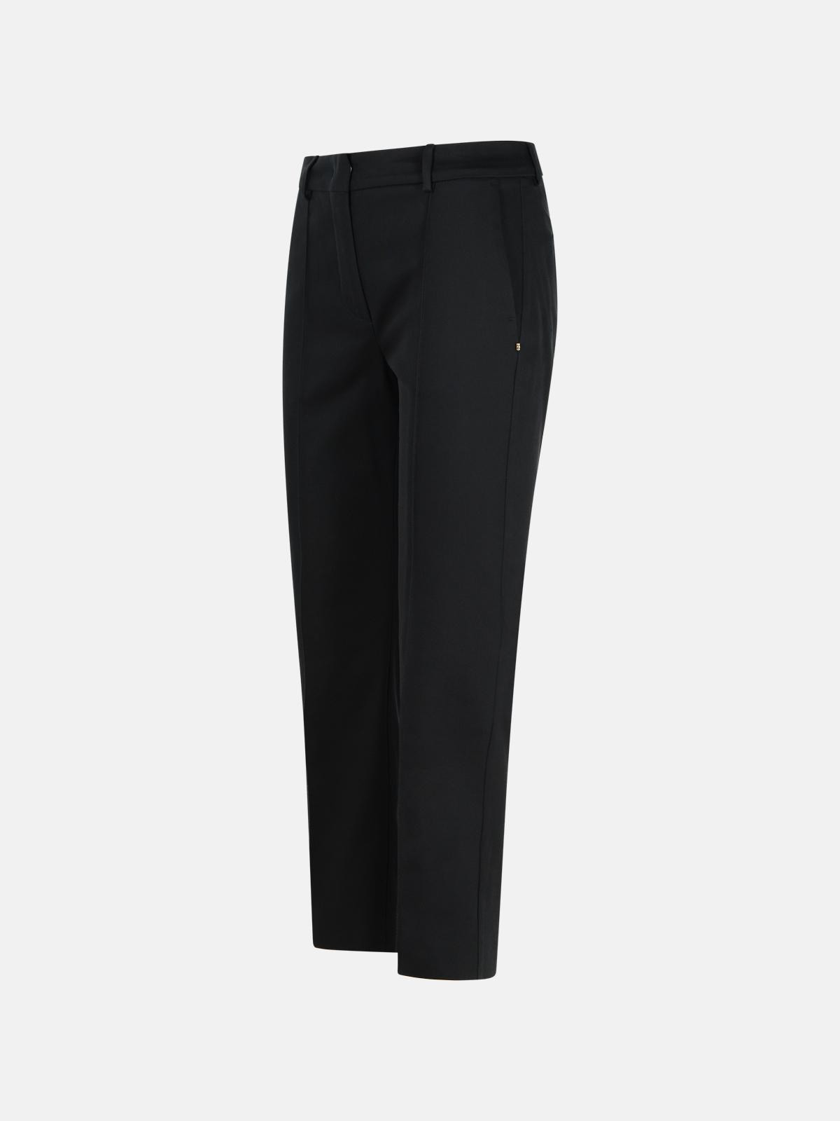 ETNA' BLACK COTTON PANTS - 2