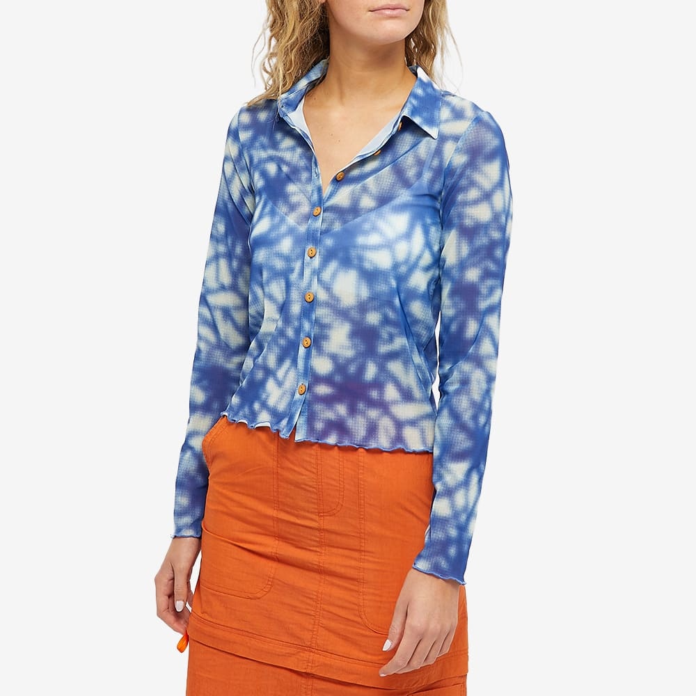 Brain Dead Firework Hyper Mesh Button Down Shirt - 3