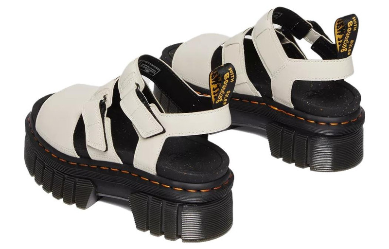 Dr. Martens Dr. Martens Ricki Nappa Lux Leather 3-Strap Platform Sandals 'White' 30572055 outlook