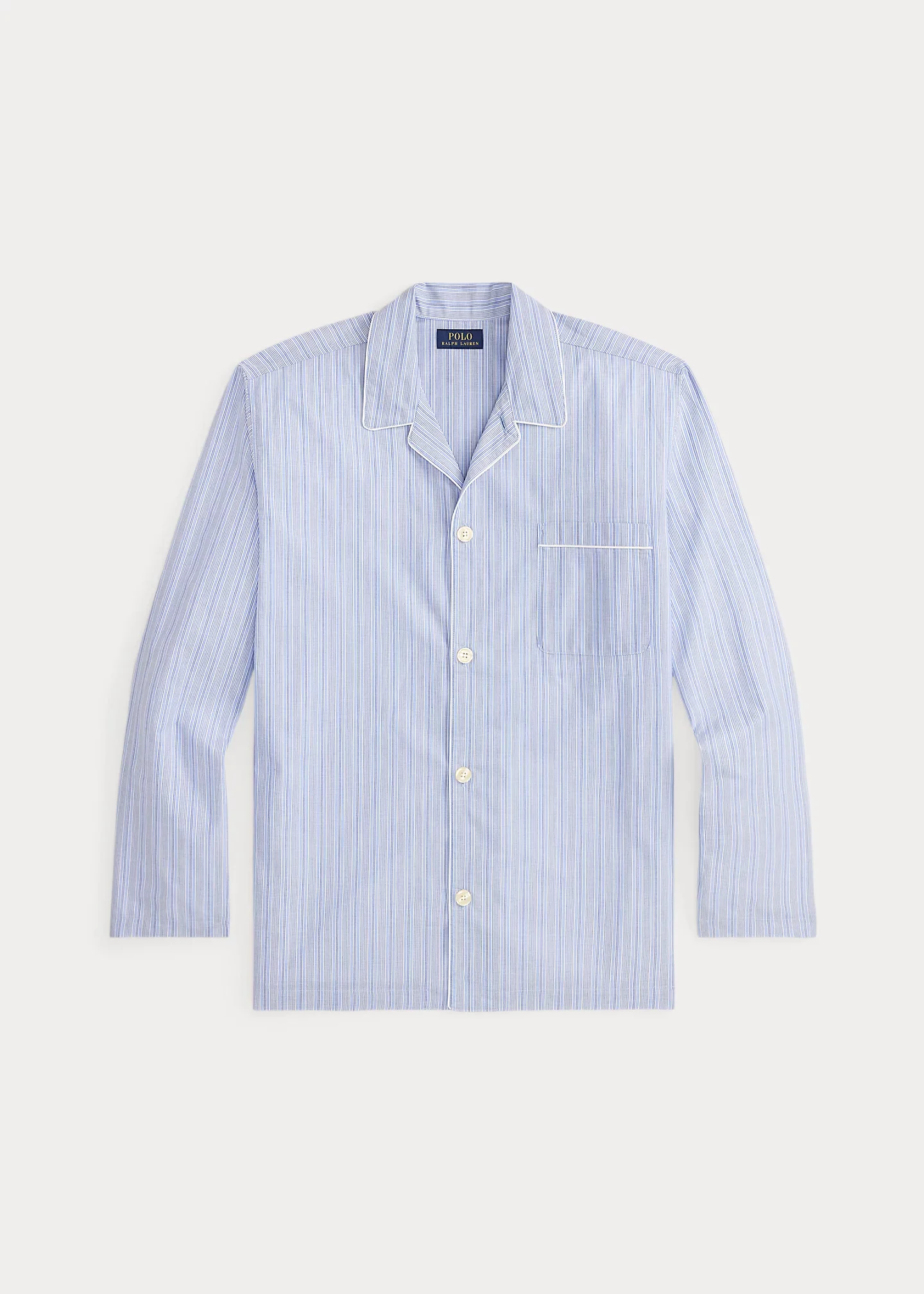 Striped Cotton Pajama Shirt - 1
