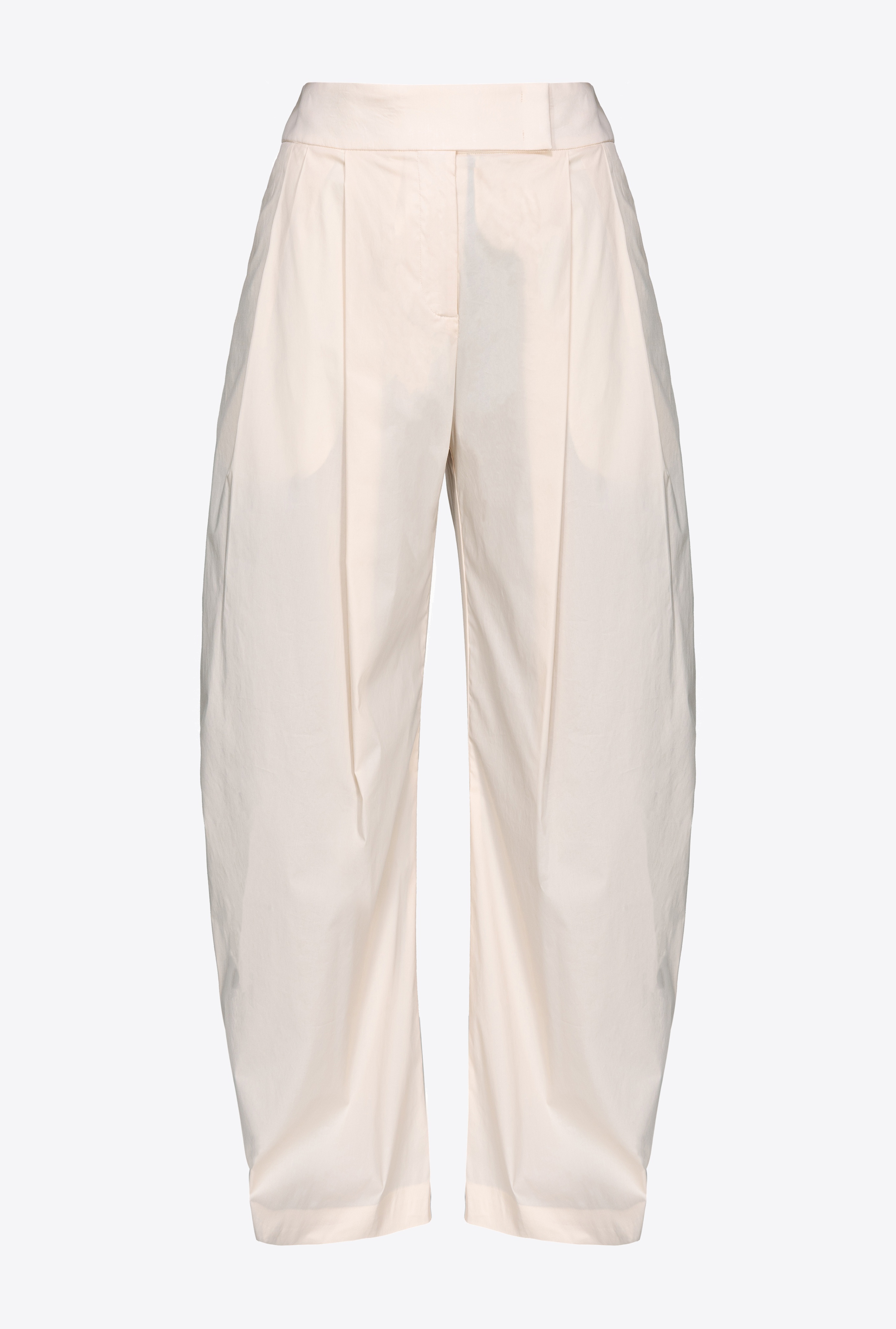 WIDE-LEG TECHNICAL POPLIN TROUSERS - 1