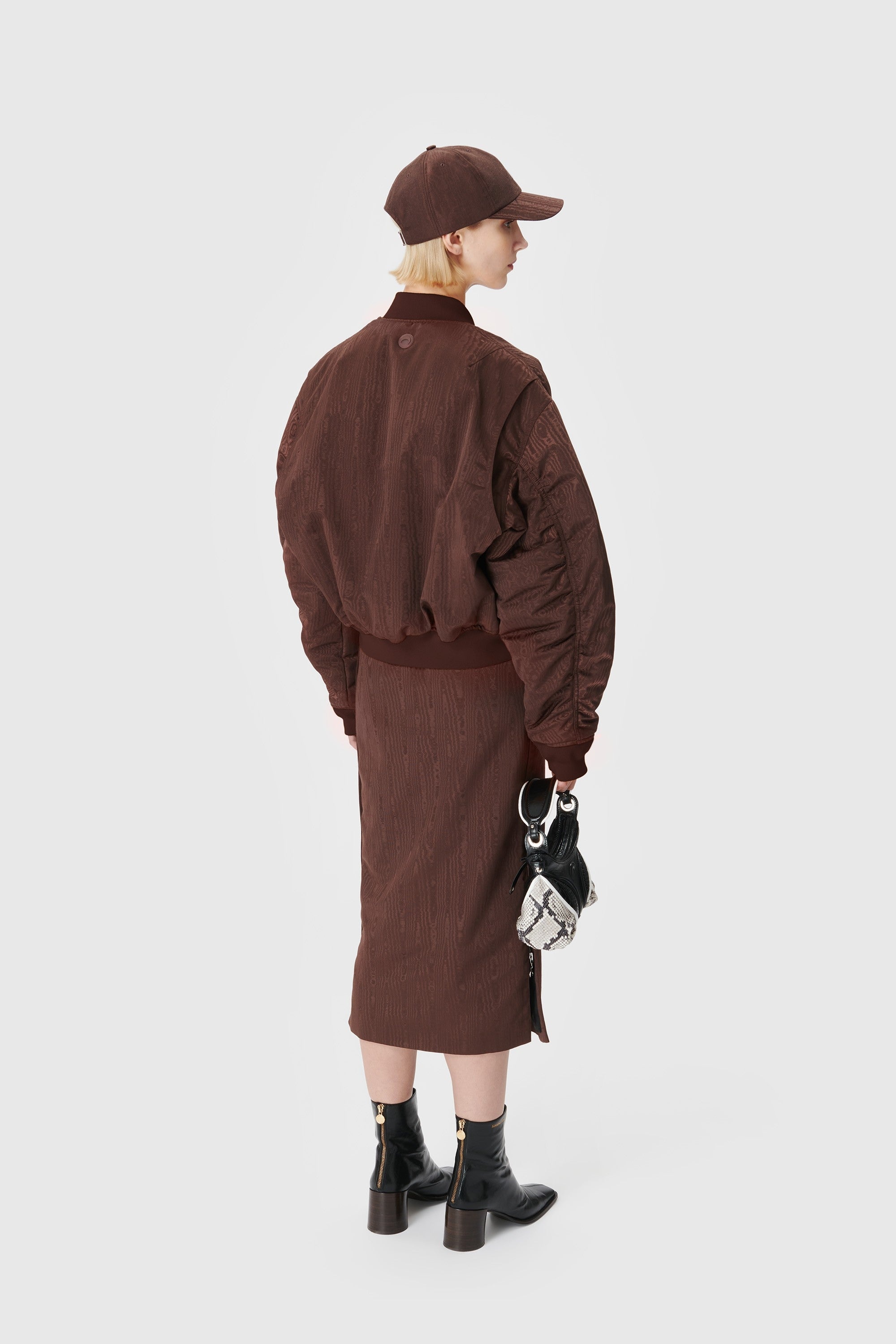 Regenerated Reversible Moire Bomber Jacket - 9