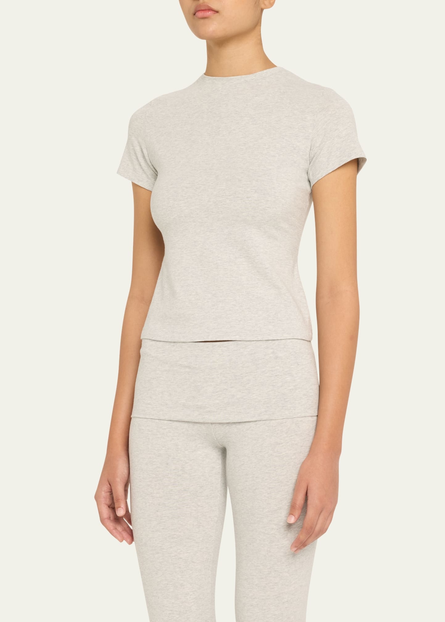 Cotton Jersey Crewneck T-Shirt - 4
