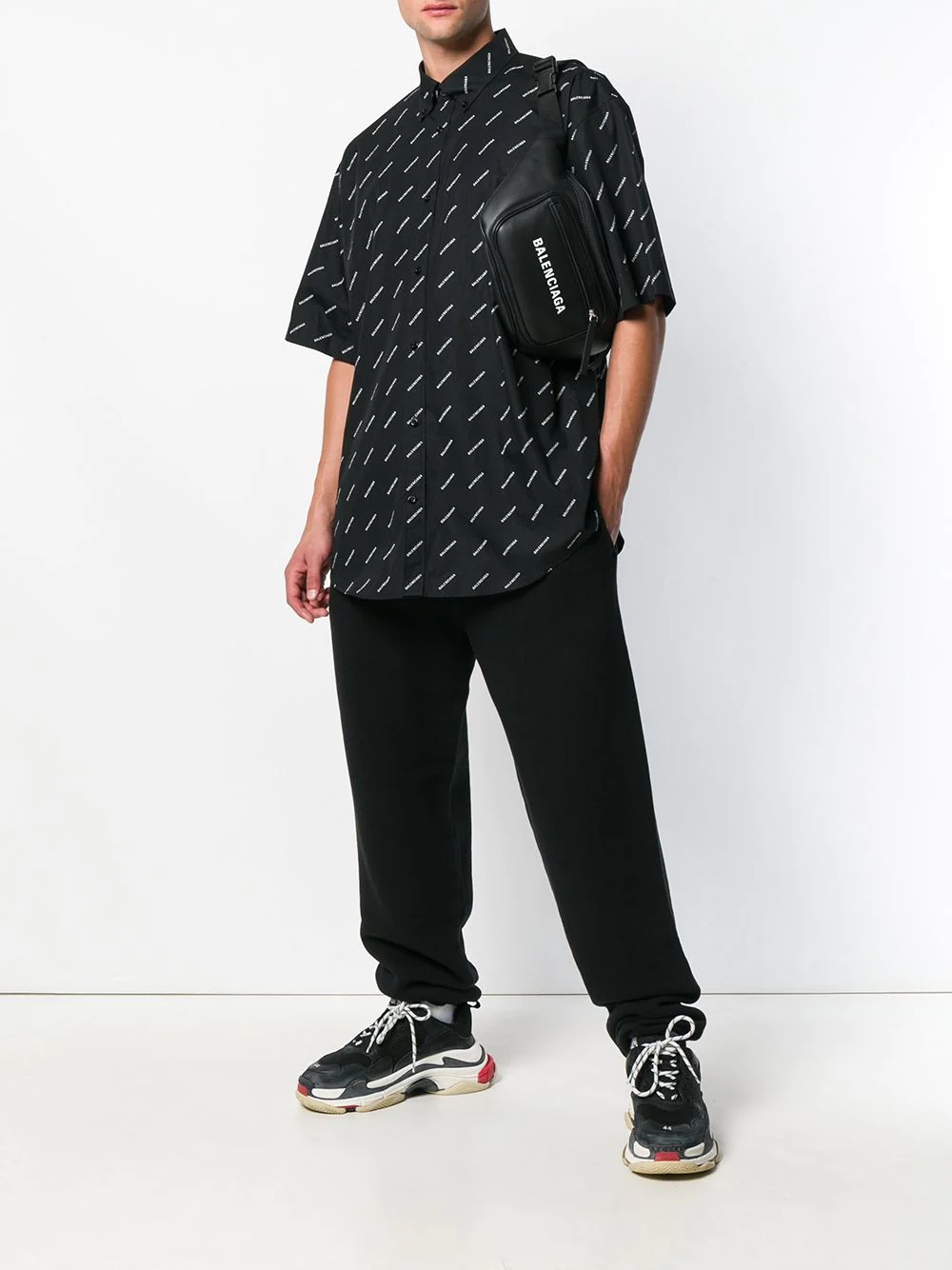 all-over logo poplin shirt - 2