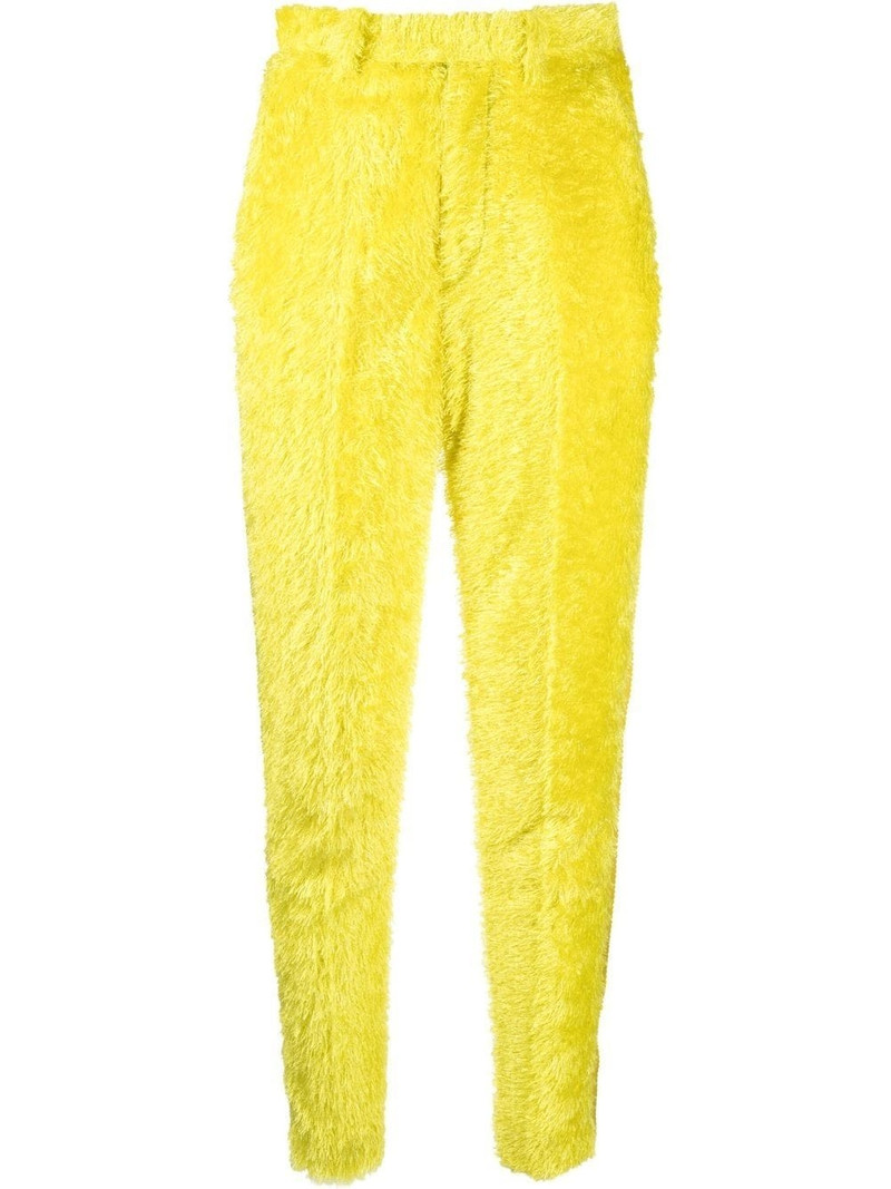 textured high-waisted trousers 1