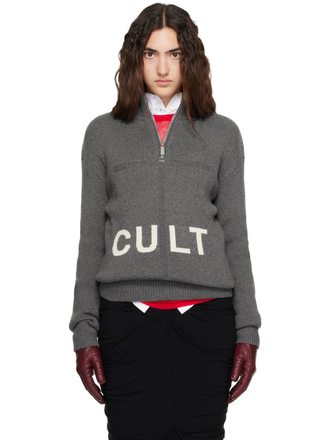 Gray 'Cult' Sweater - 1