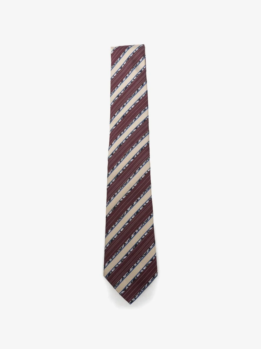 diagonal-stripe silk tie - 1