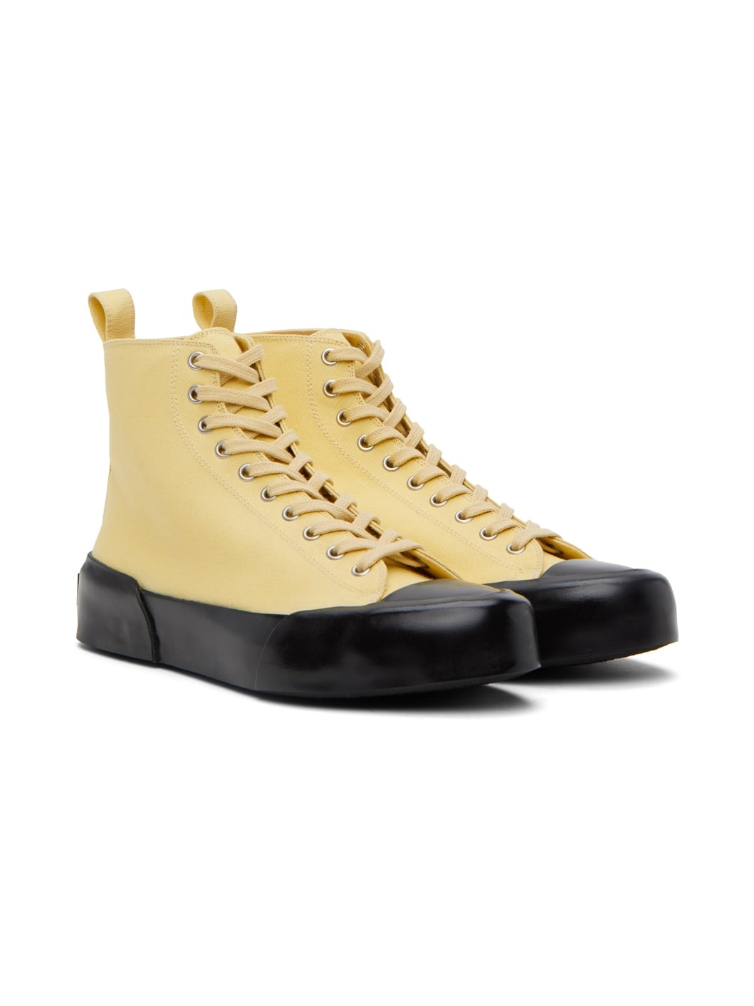 Yellow High-Top Sneakers - 4