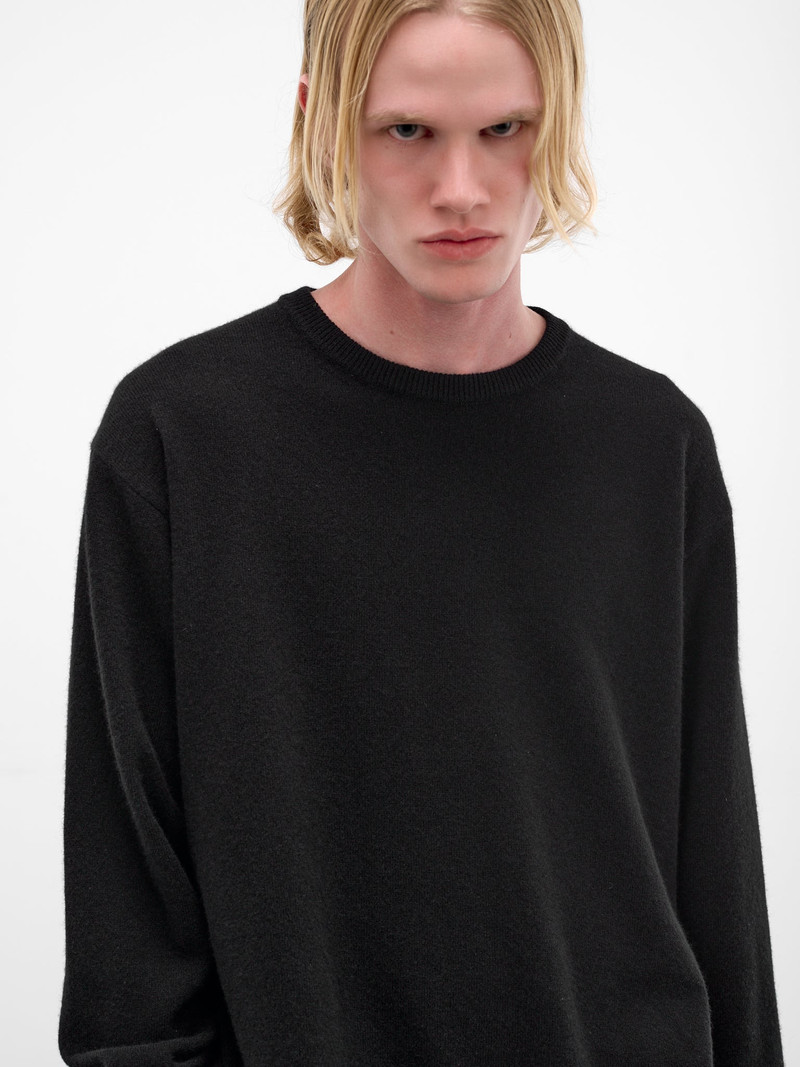 ssstein Black Wool Knit Crewneck Sweater outlook