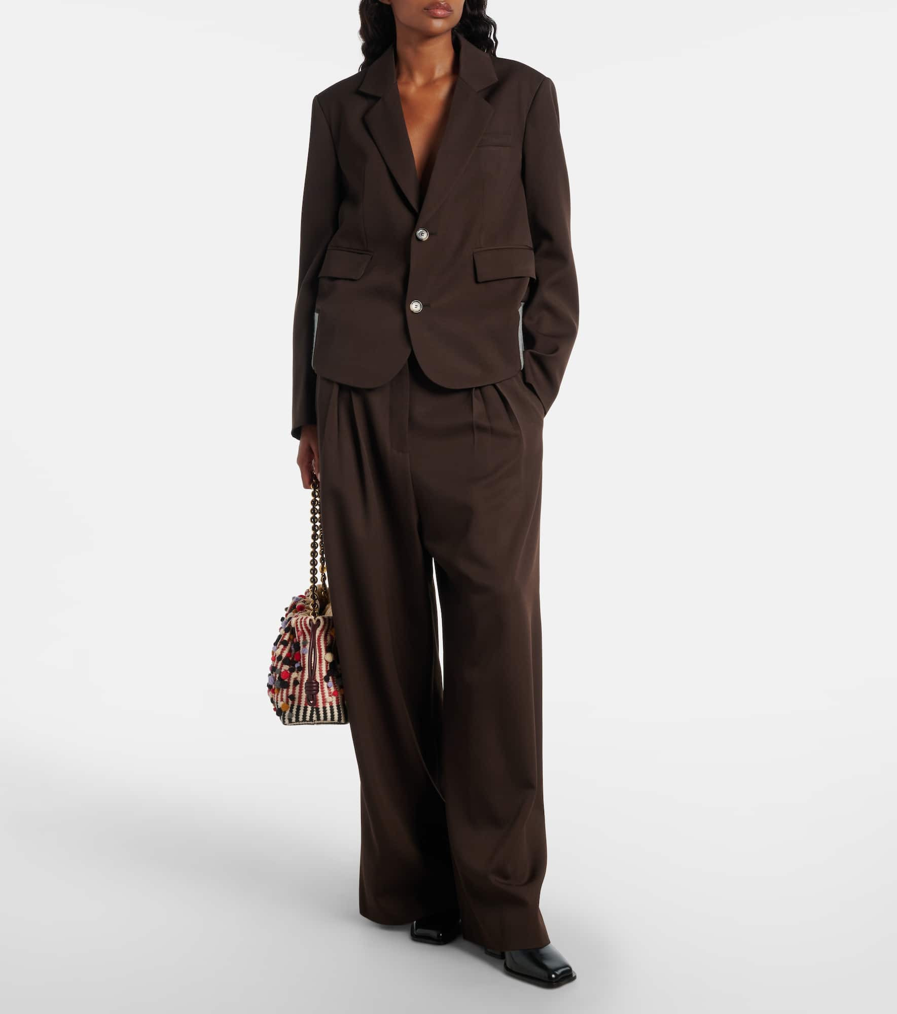 Wool wide-leg pants - 2