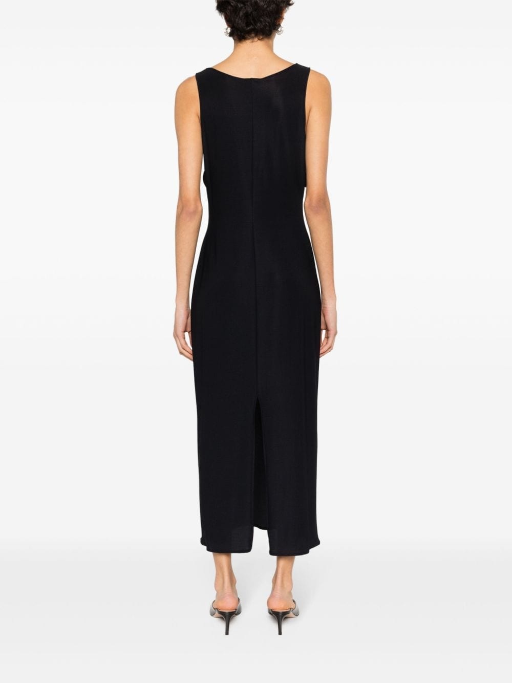 floral-appliquÃ© midi dress - 4