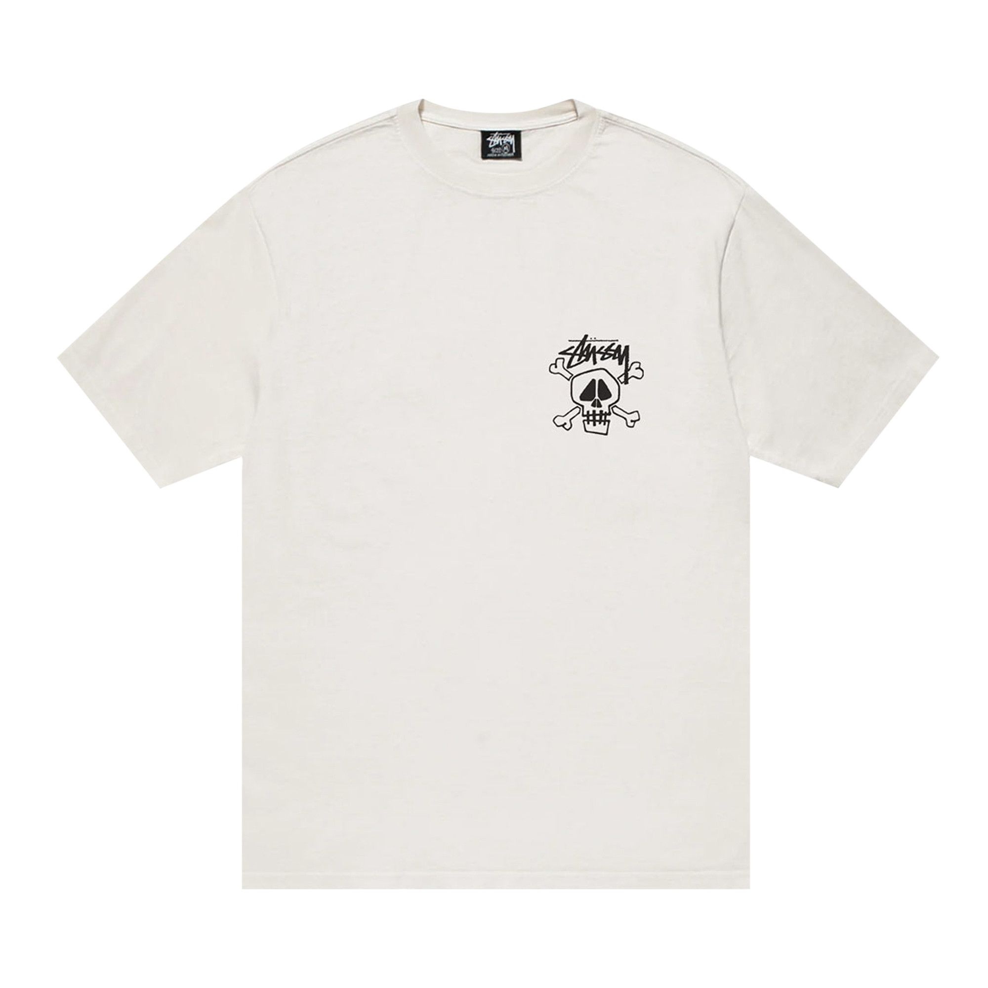 Stussy Skull and Bones Pigment Dyed Tee 'Natural' - 1