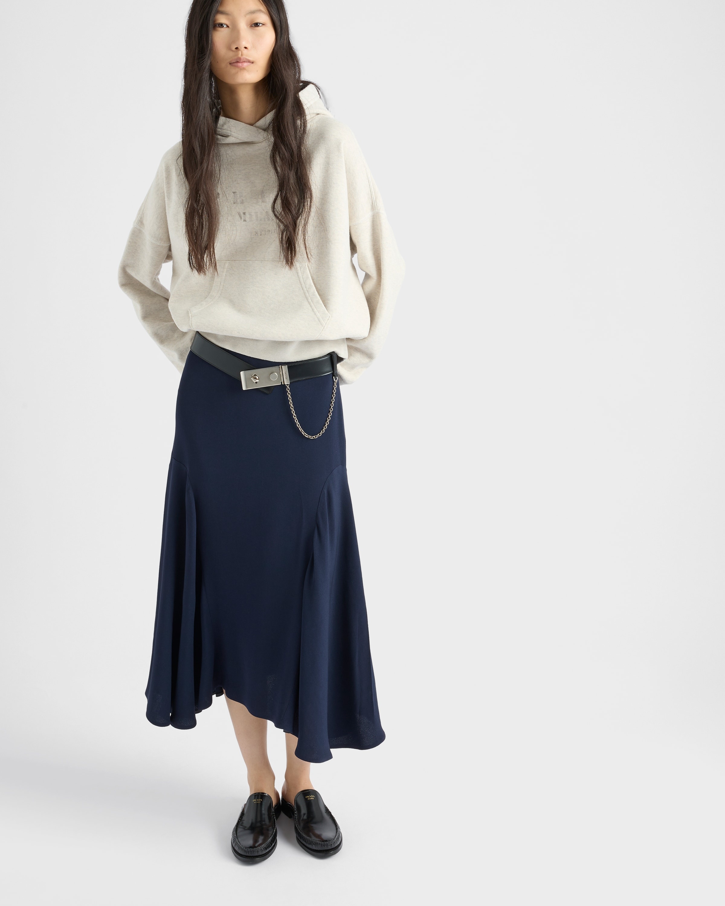 Cady crepe midi-skirt - 4