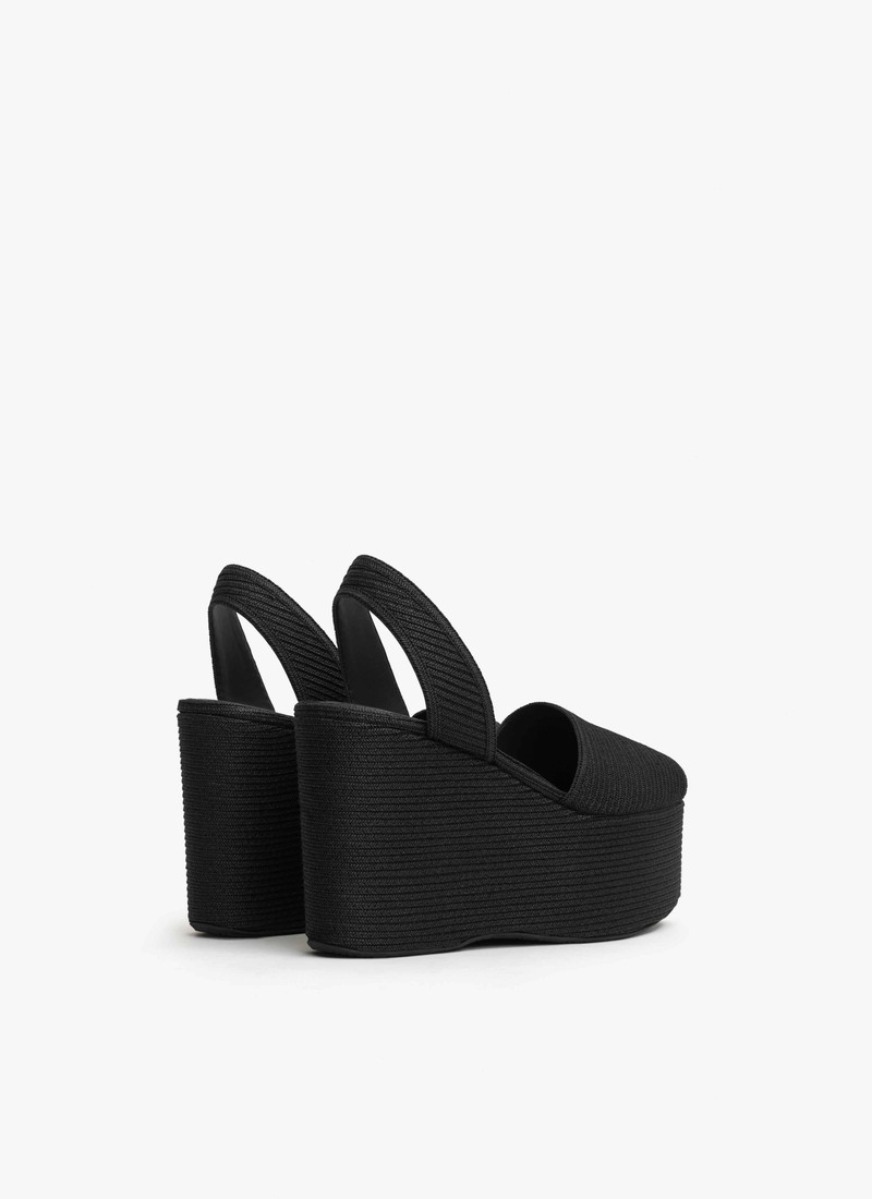 Alaïa WEDGE SANDALS IN PAPER STRAW outlook