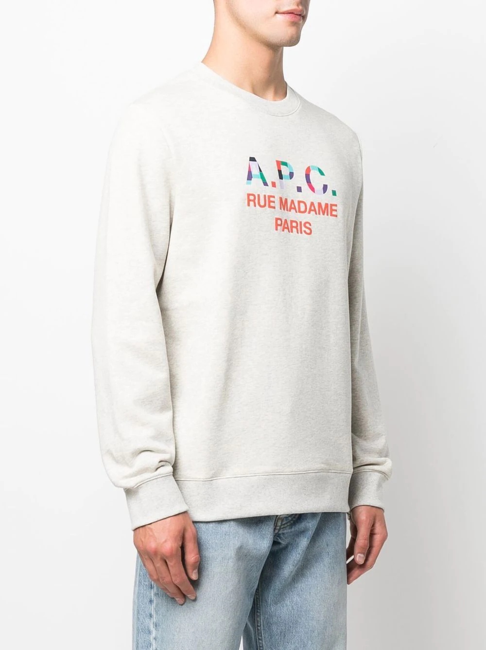 logo-print cotton sweatshirt - 3