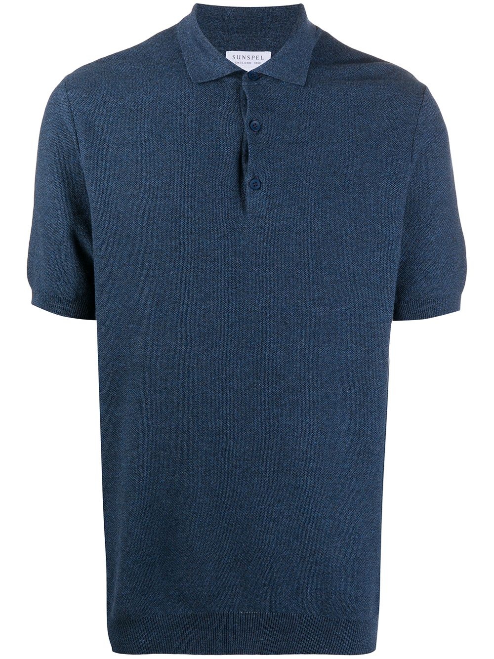 fine knit polo shirt - 1