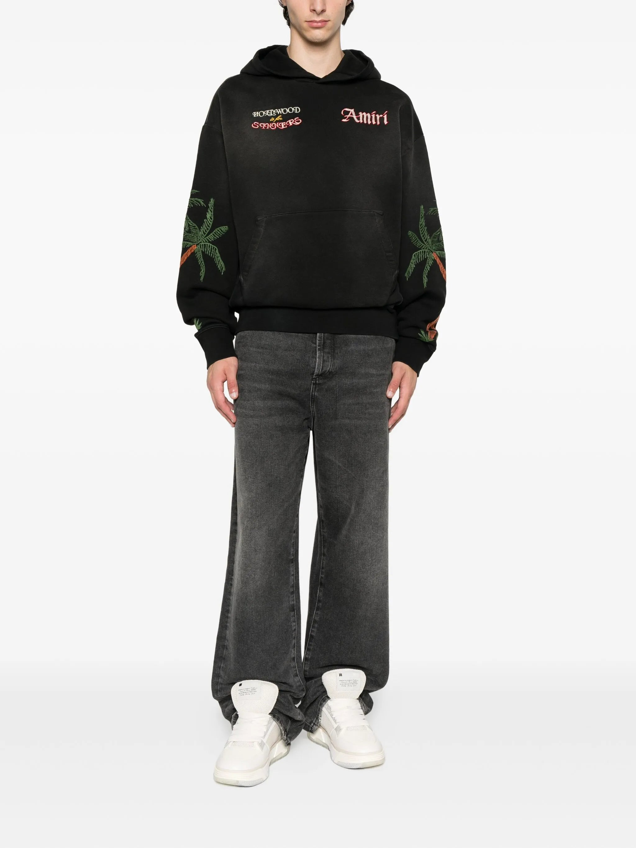 Amiri Palm-tree Embroidered Hoodie - 2