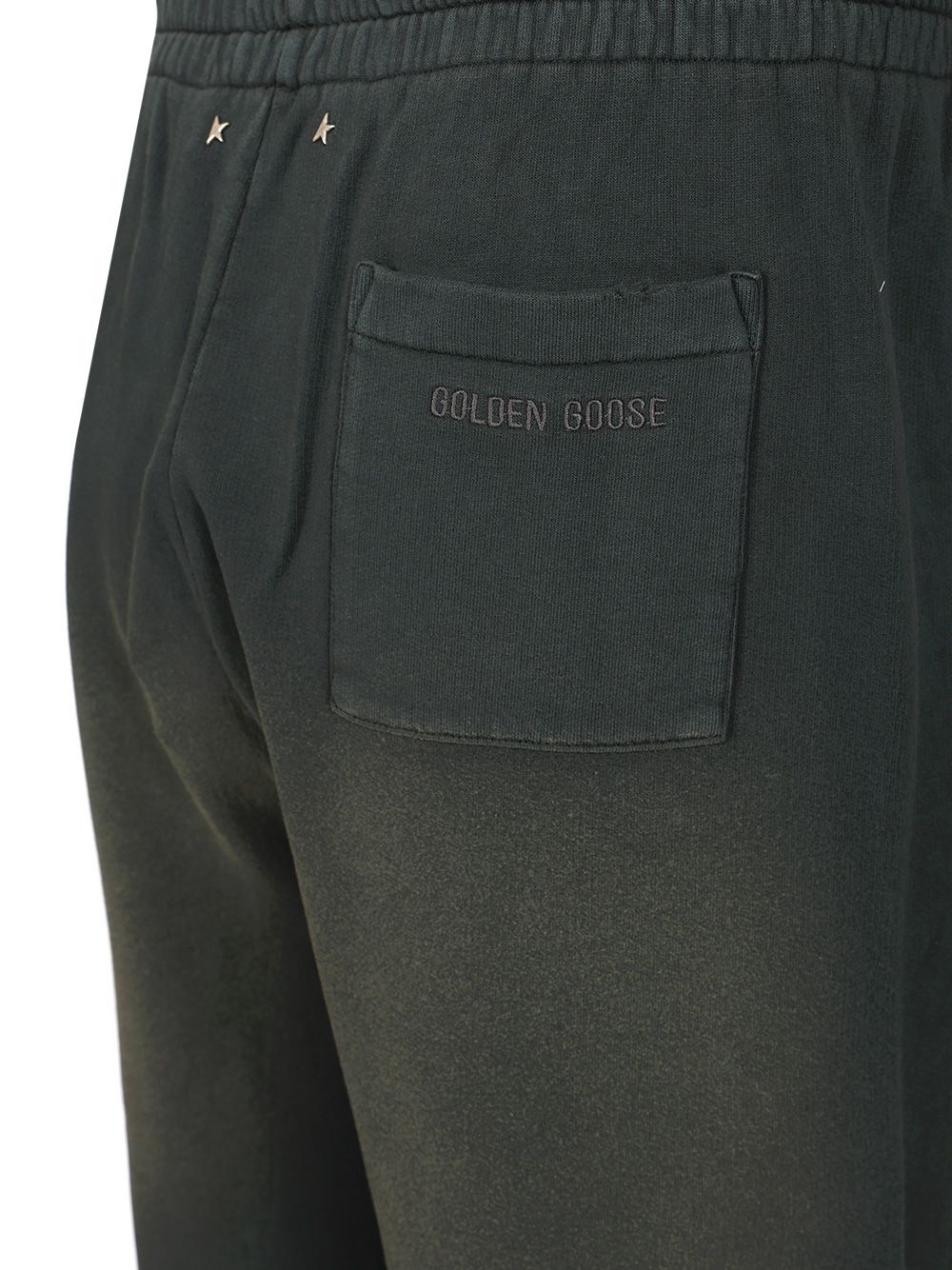 Journey Unisex Jogging Dyed Cotton Fleece Bleaching Effect Wirh Embroidery Trousers Black - 4