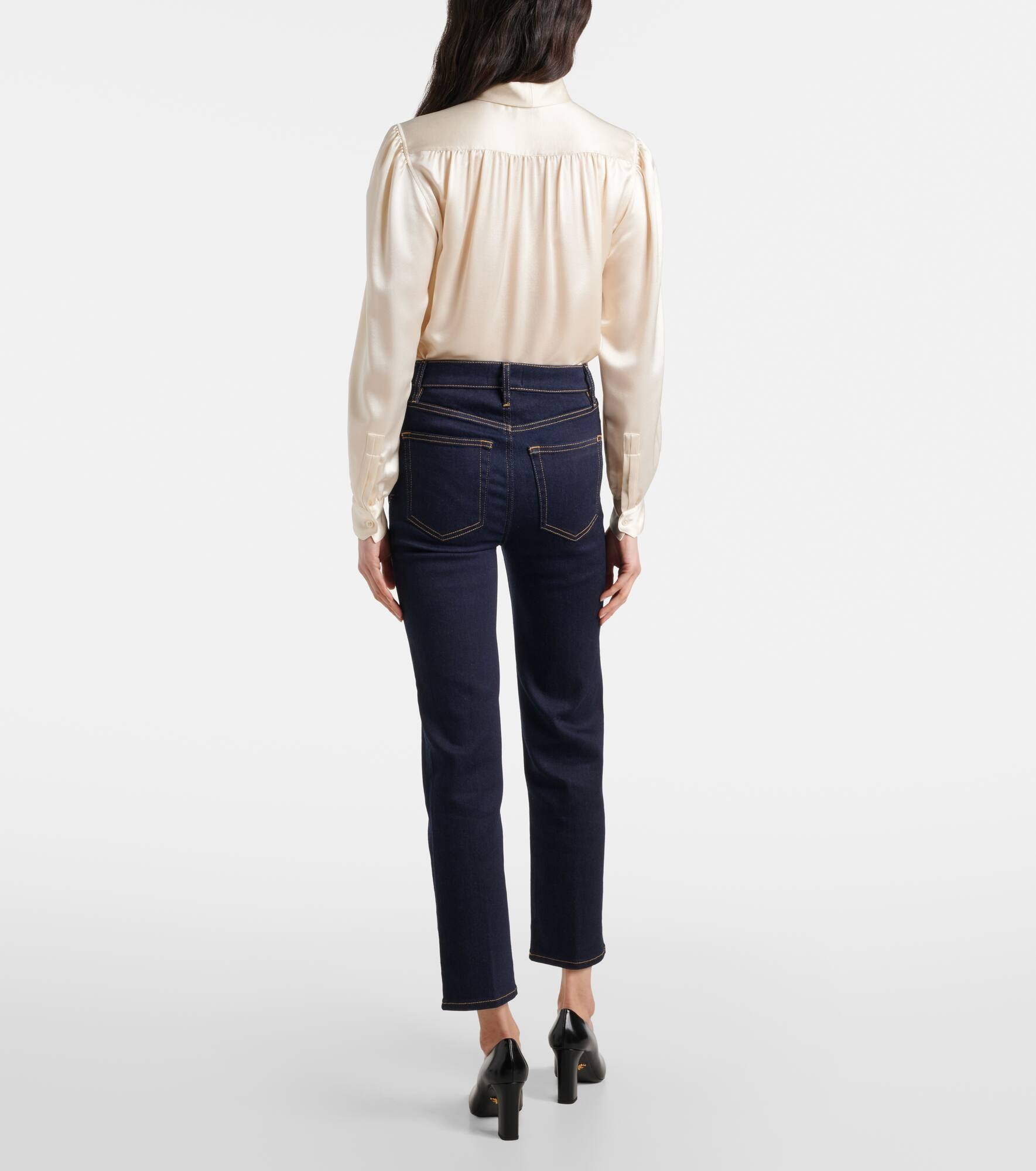 Le Sleek high-rise straight jeans - 3