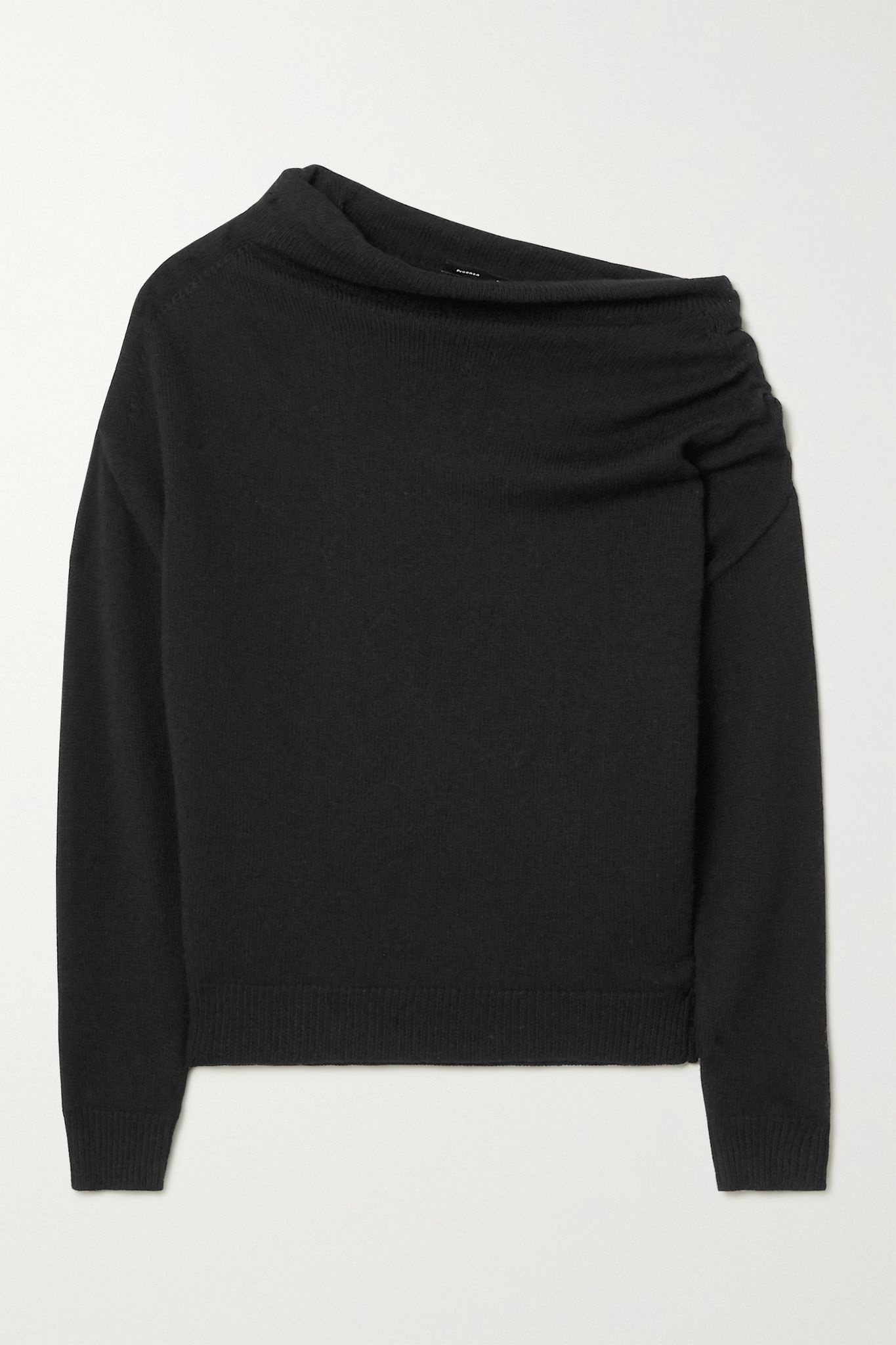 Oversized off-the-shoulder merino wool sweater - 1