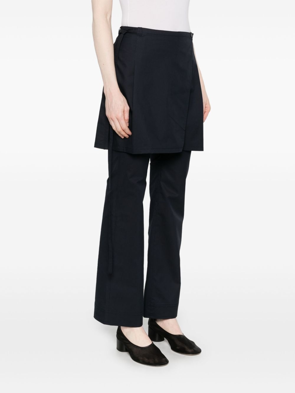 layered wrap trousers - 3