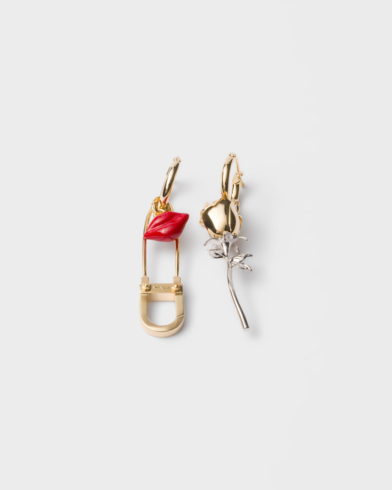 Enameled metal earrings 1